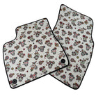 Floral Skull Design Car Floor Mats for Lamborghini Urus (2018-2026)