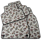 Floral Skull Design Car Floor Mats for Lamborghini Urus (2018-2026)