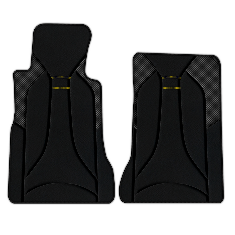 Customizable Leather Floor Mats with AW48 Pattern for Chevrolet Corvette C6 (2005-2013)