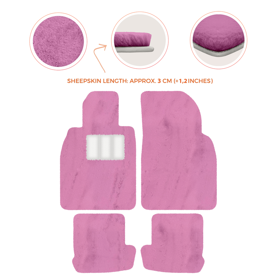 Premium Quality Sheepskin Floor Mats for Porsche 924 (1976-1988)