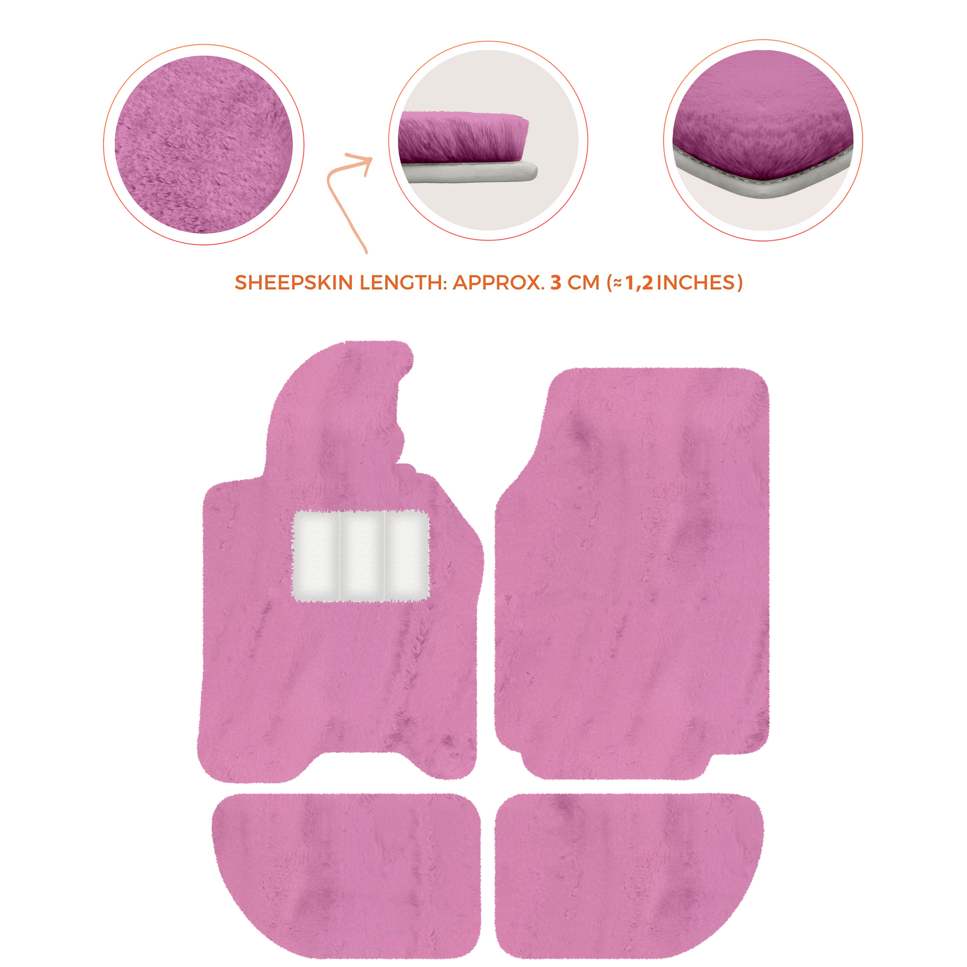 Sheepskin Floor Mats for Porsche 944 (1981-1991) | Custom Colors