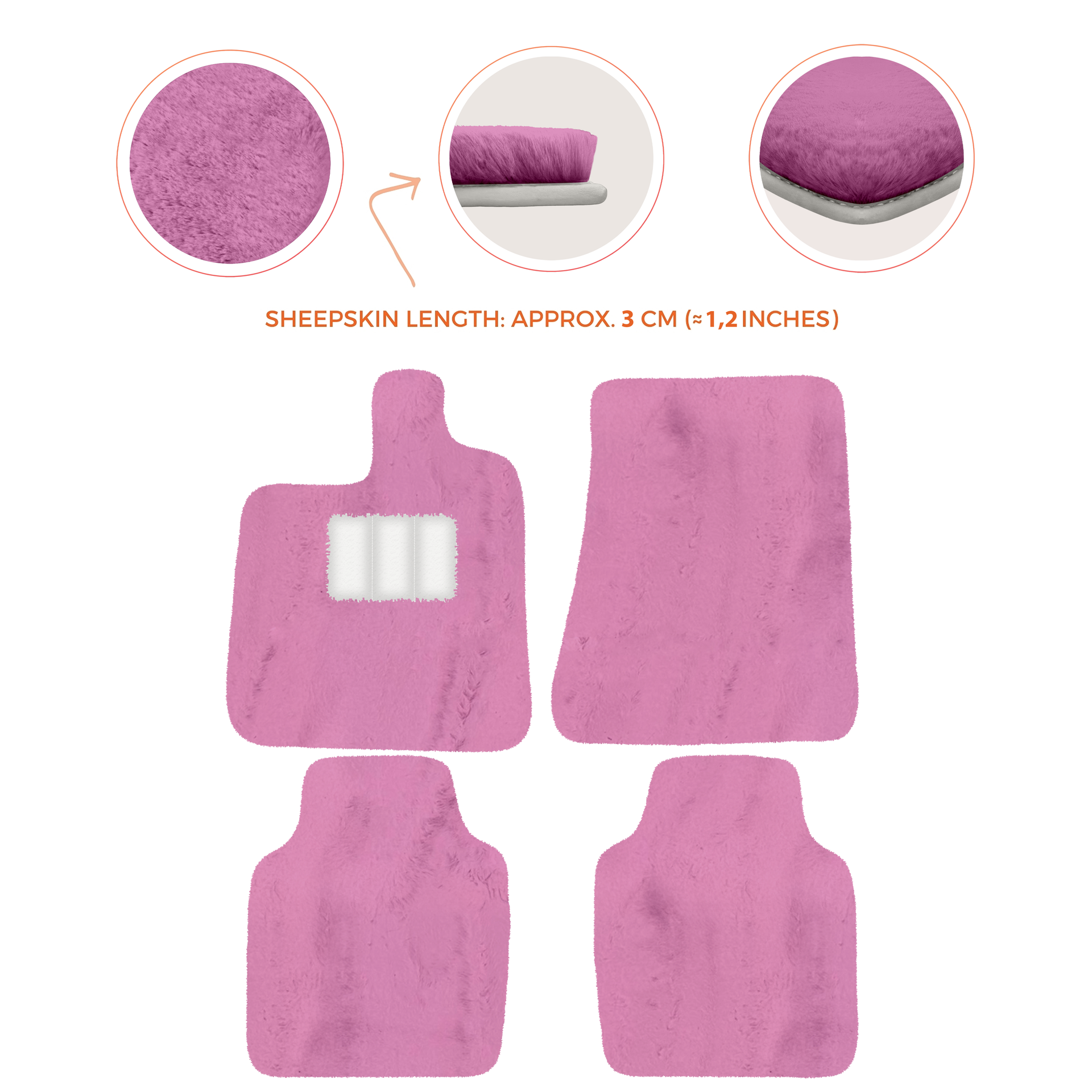 Premium Luxury Sheepskin Floor Mats for Ferrari Roma (2021-2024)