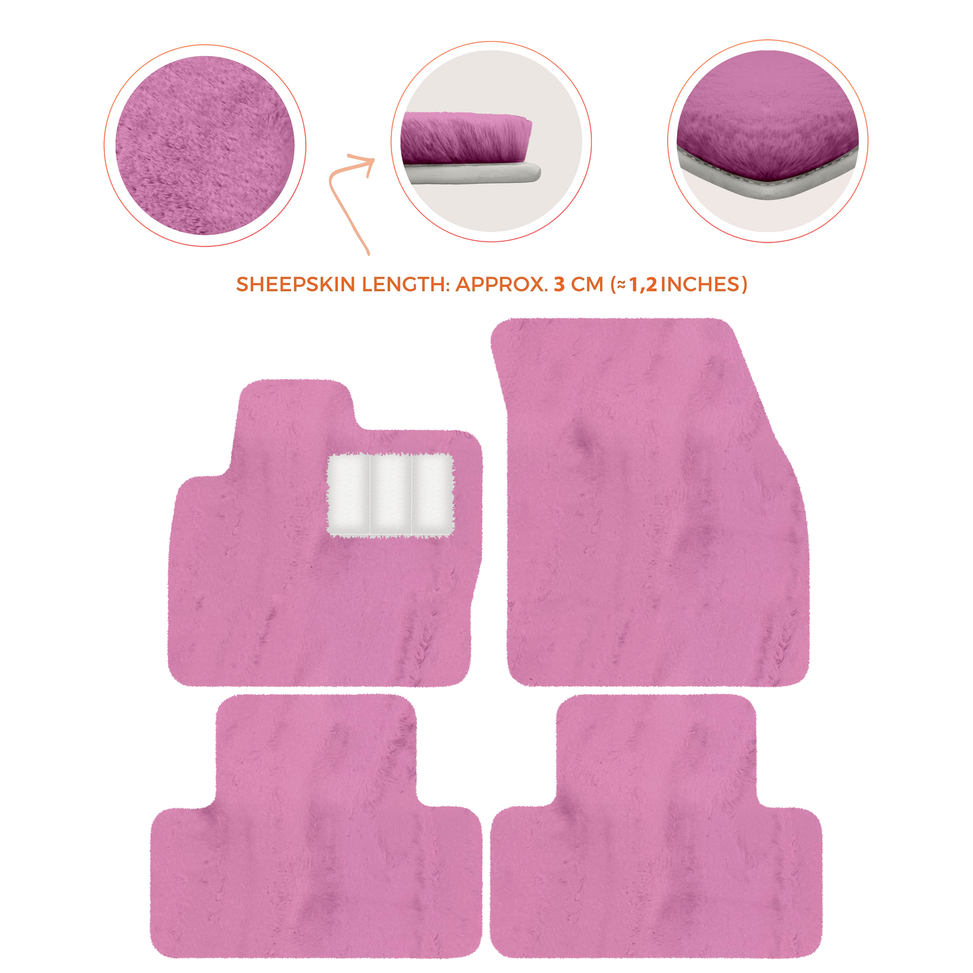 Premium Sheepskin Floor Mats for Range Rover Vehicles (2012-2022)