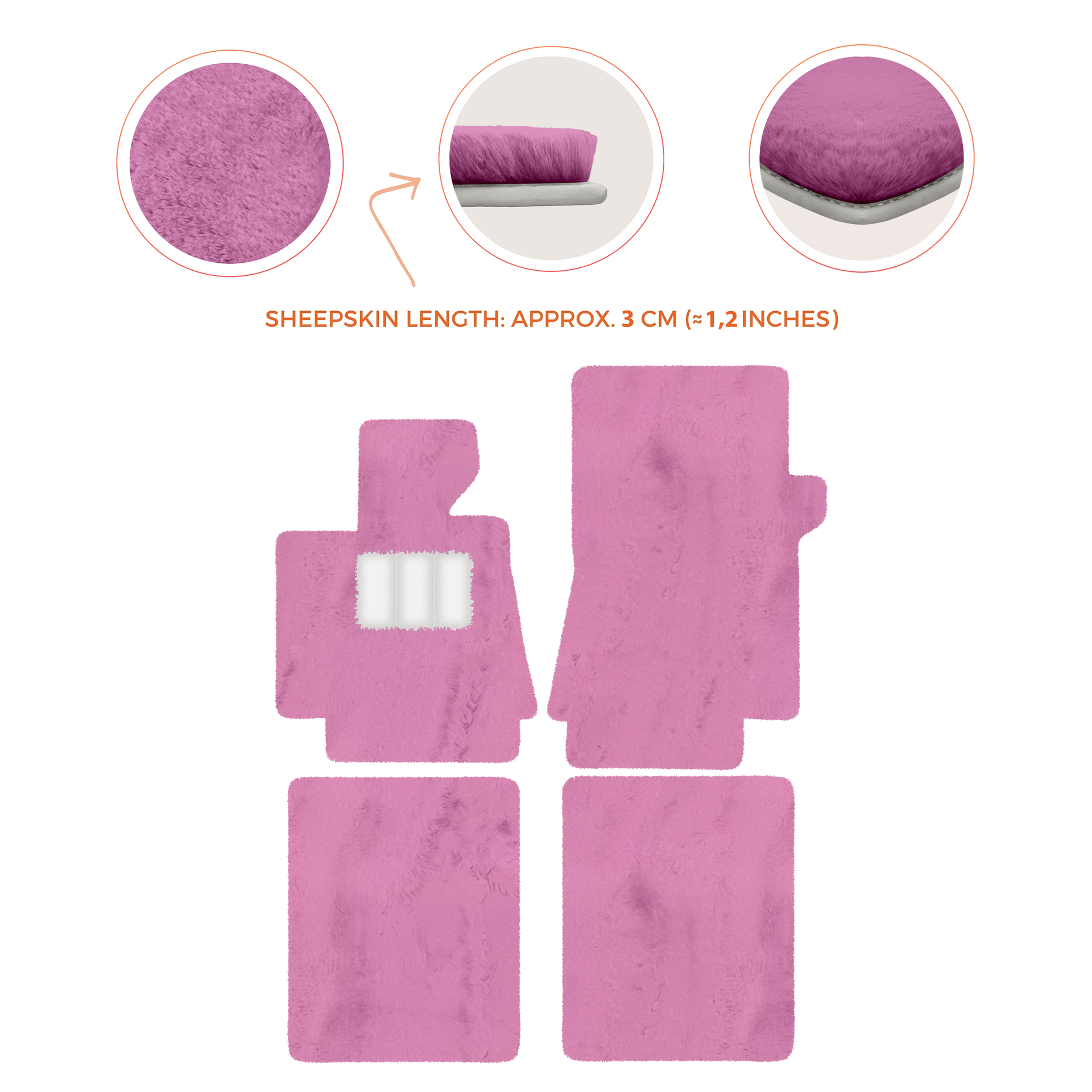 Luxurious Premium Sheepskin Floor Mats for Bentley Arnage (1998-2009)