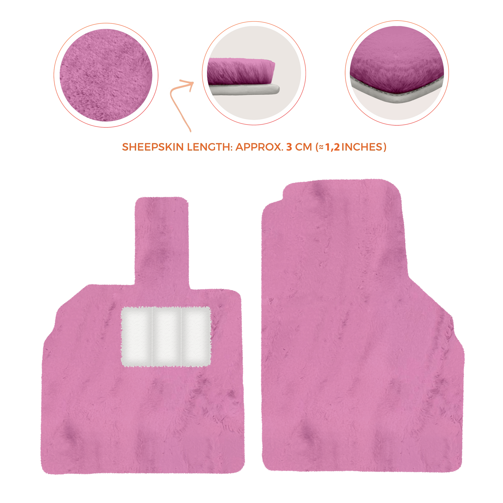 Luxury Sheepskin Floor Mats for Lamborghini Urus (2018-2026)