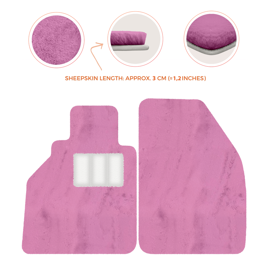 Alfombrillas de piel de oveja para Porsche 986 Boxster (1996-2004) - Longitud de piel de oveja, varias opciones de color