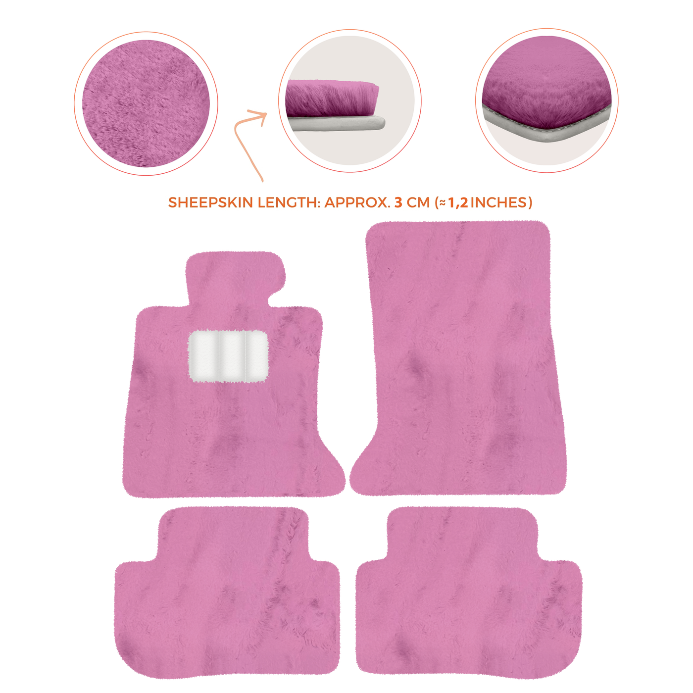 Premium Sheepskin Floor Mats for Rolls-Royce Ghost Series I RR2