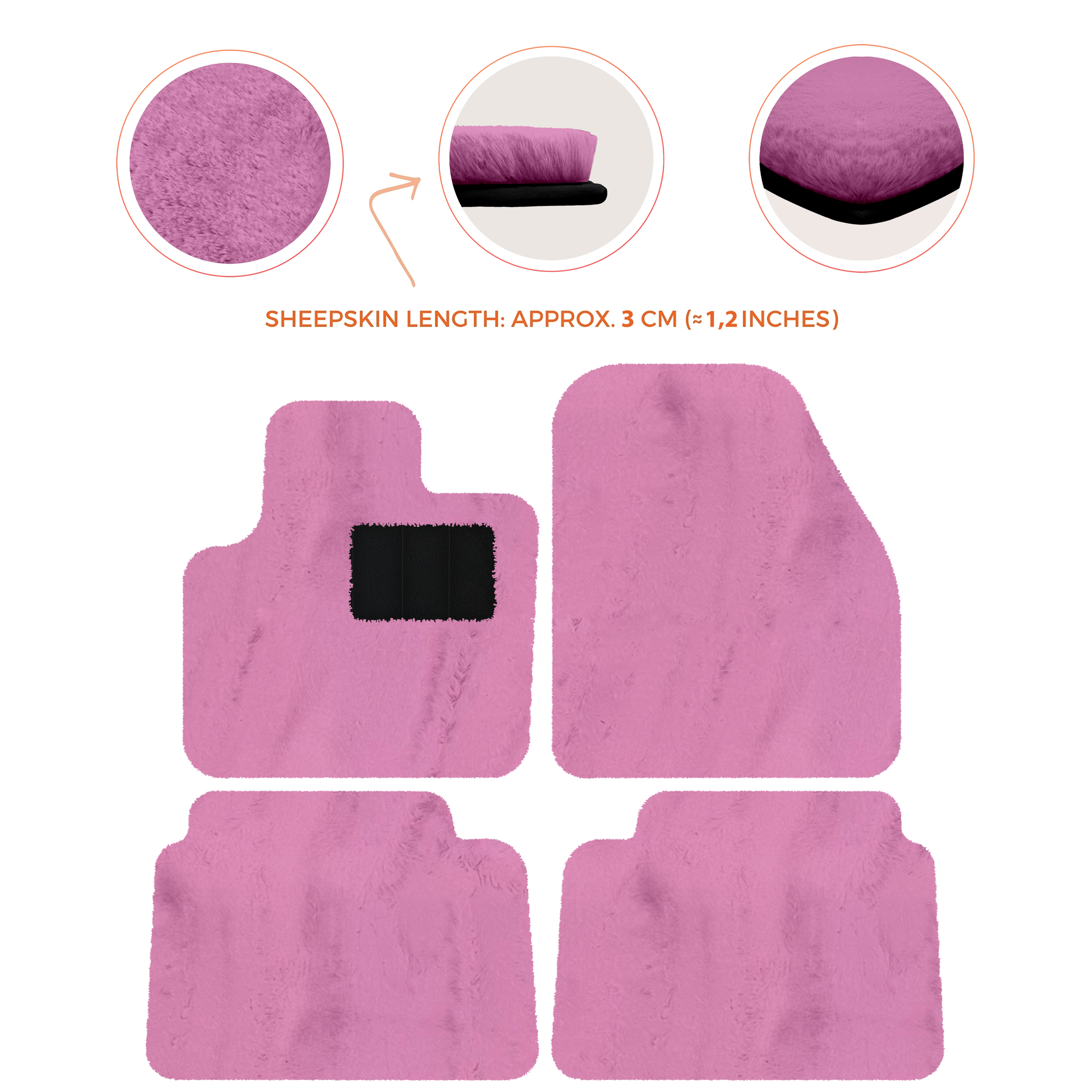 Luxury Sheepskin Floor Mats for Land Rover Discovery Sport (2015-2019)