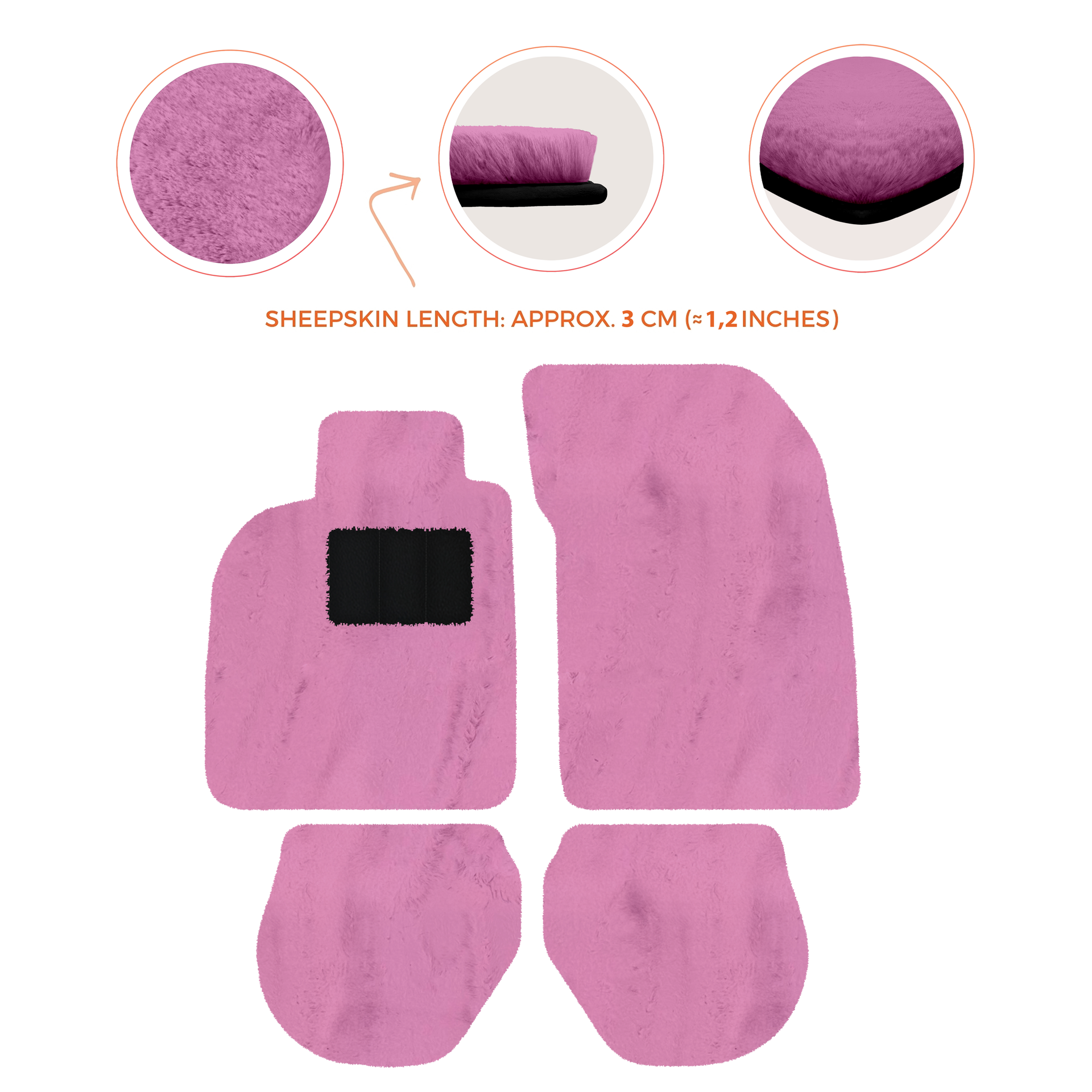 Customizable Leather Floor Mats with Interlaced Hex Pattern for Porsche 911 - 993 (1994-1998) - AutoWin