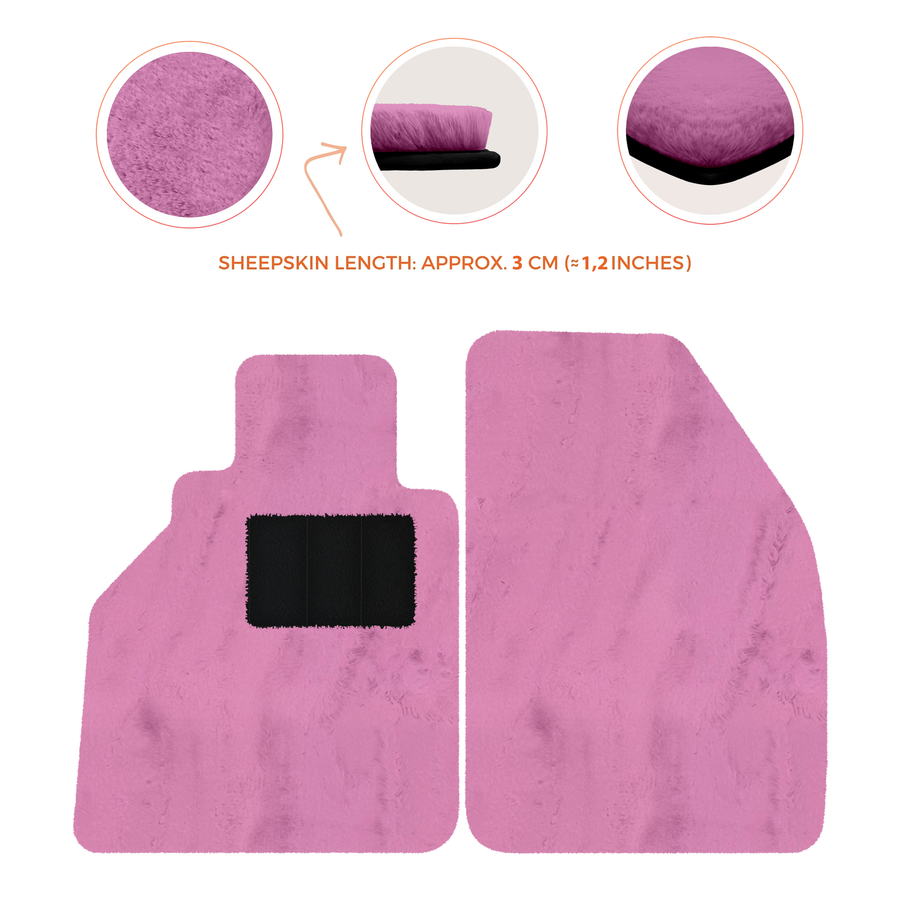 Alfombrillas de piel de oveja para Porsche 986 Boxster (1996-2004) - Longitud de piel de oveja, varias opciones de color