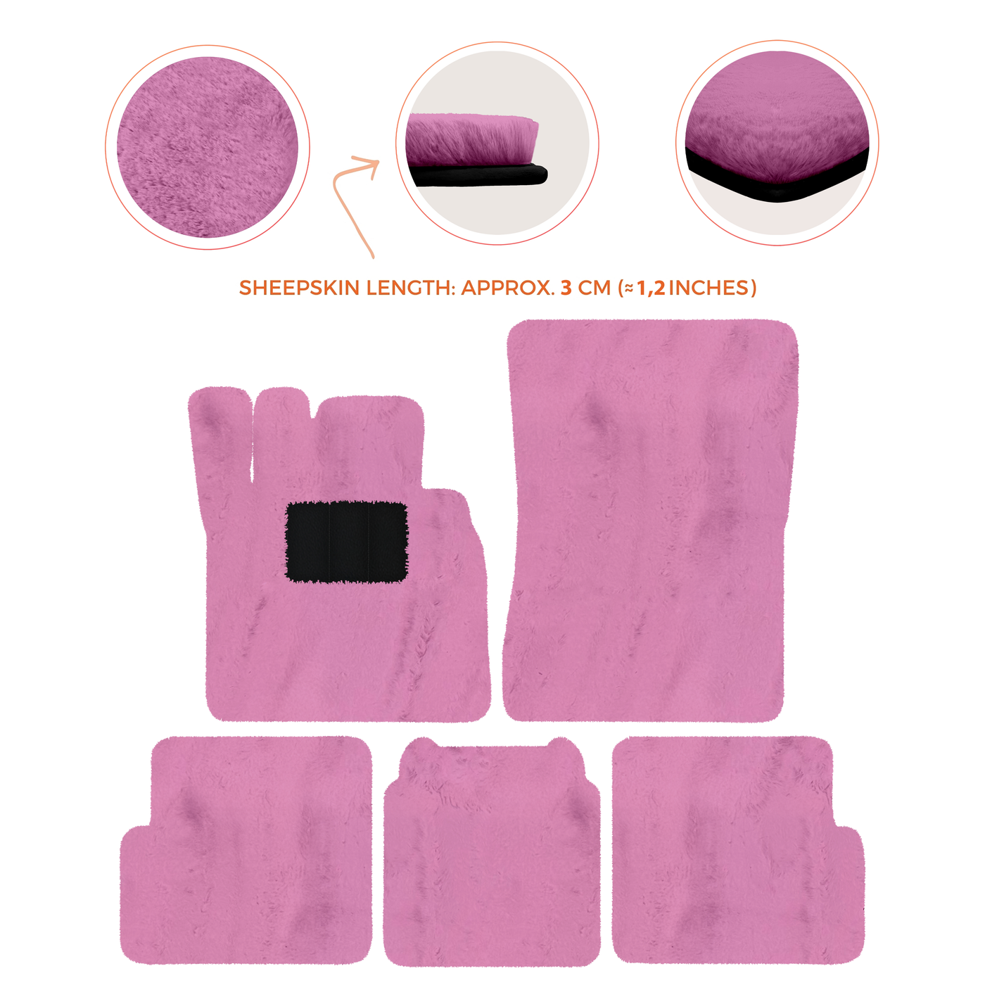 Premium Sheepskin Floor Mats for Ferrari 296 GTS (2022-2025)