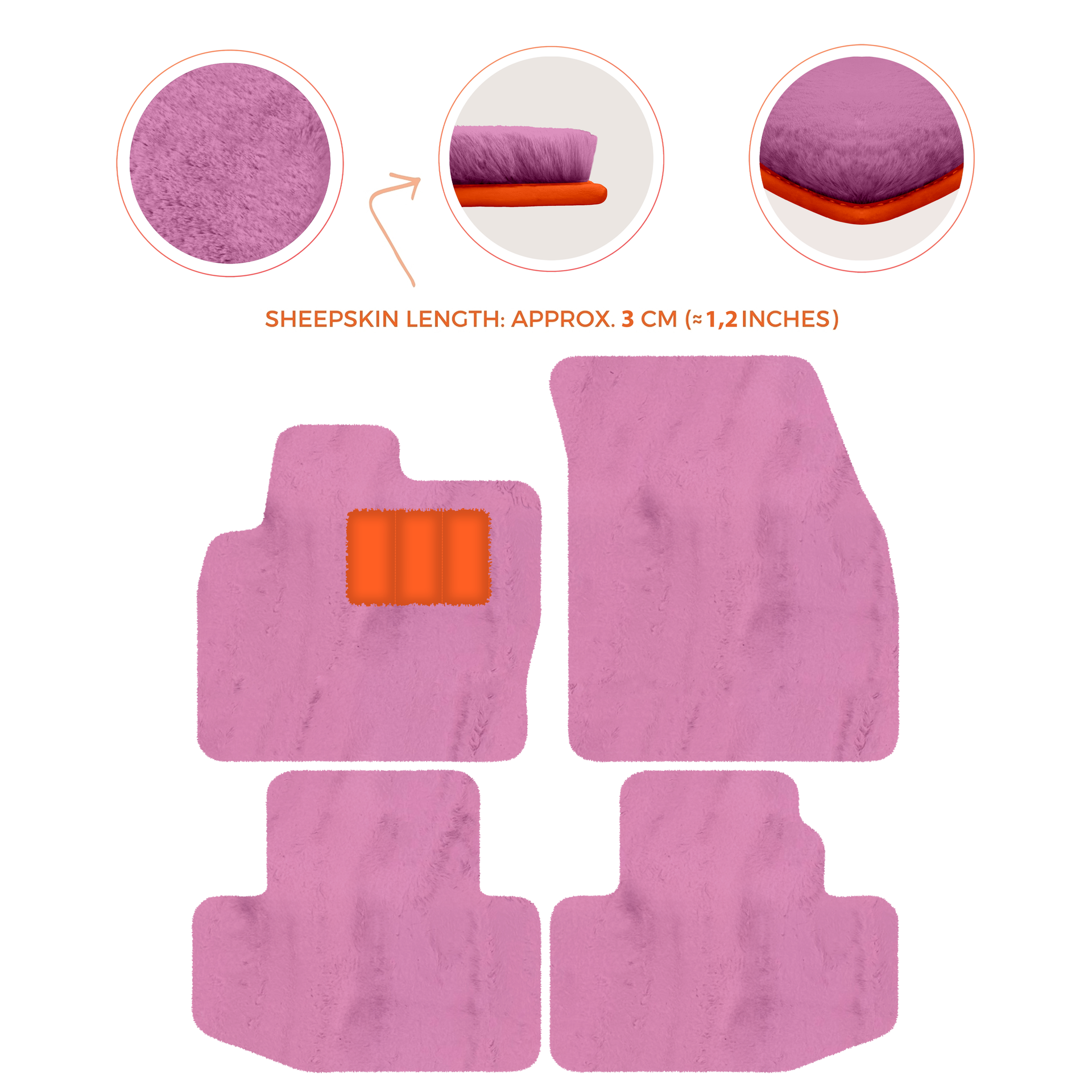 Luxury Sheepskin Floor Mats for Range Rover Sport L460 (2022-2024)