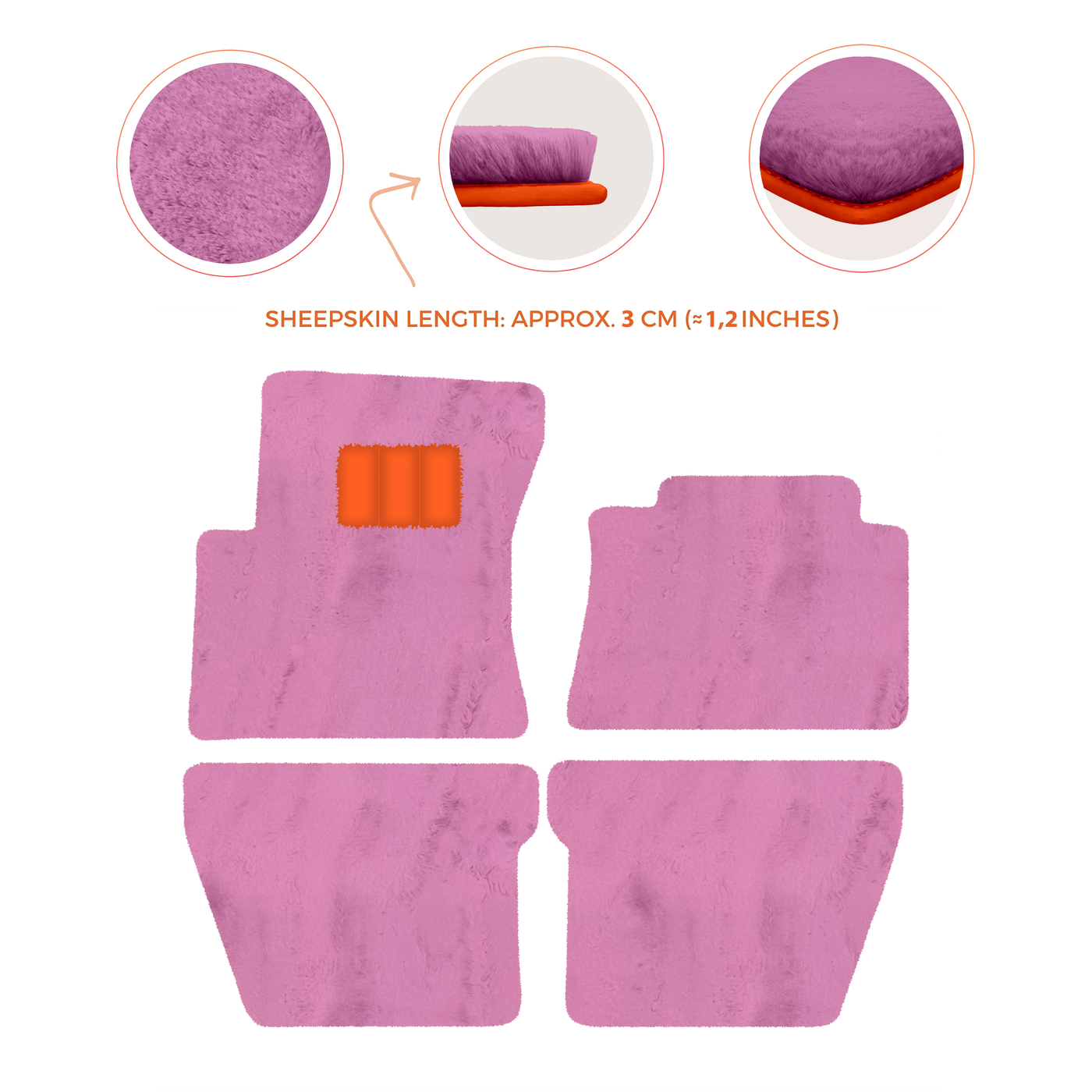 Premium Sheepskin Floor Mats for Bentley Flying Spur (2019-2023)