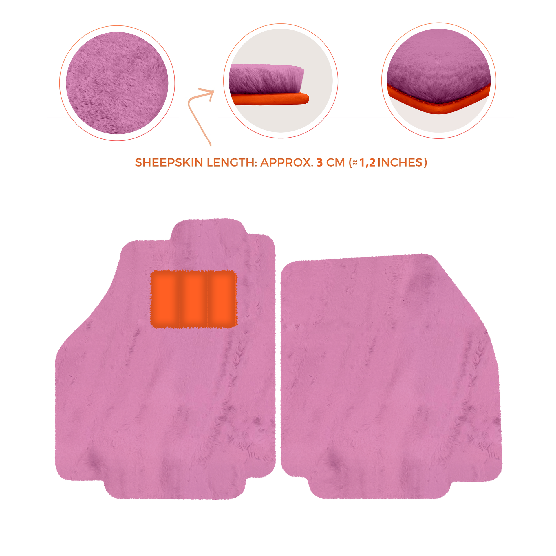 Premium Sheepskin Floor Mats for Ferrari 488 Spider (2016-2022)