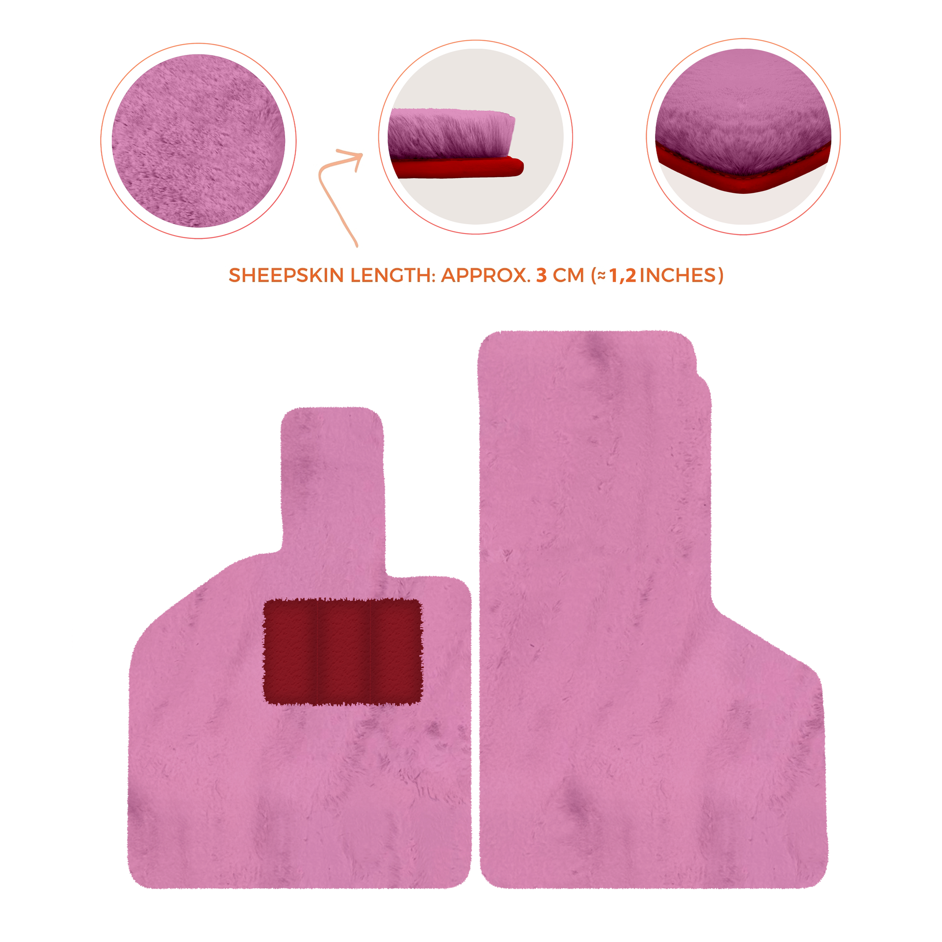 Luxury Sheepskin Floor Mats for Lamborghini Gallardo (2004-2014)