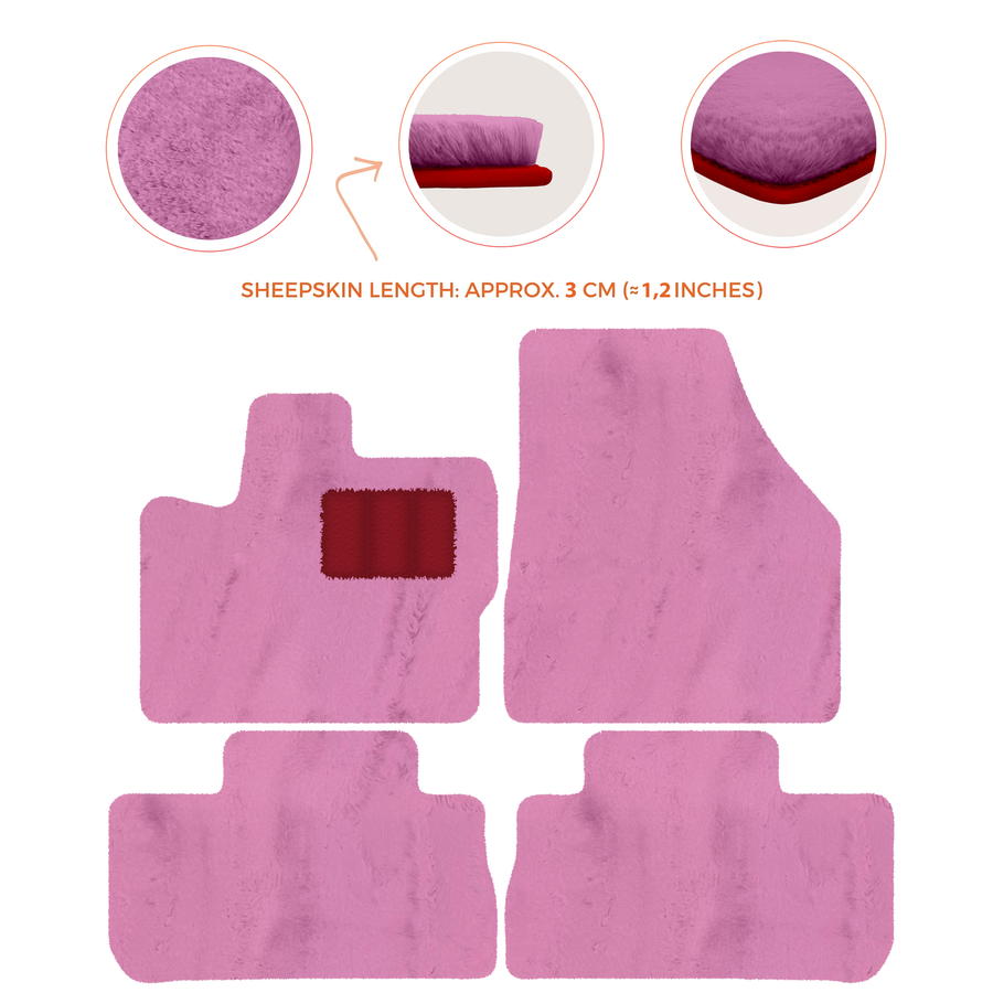 Premium Sheepskin Floor Mats for 2003-2007 Land Rover Freelander