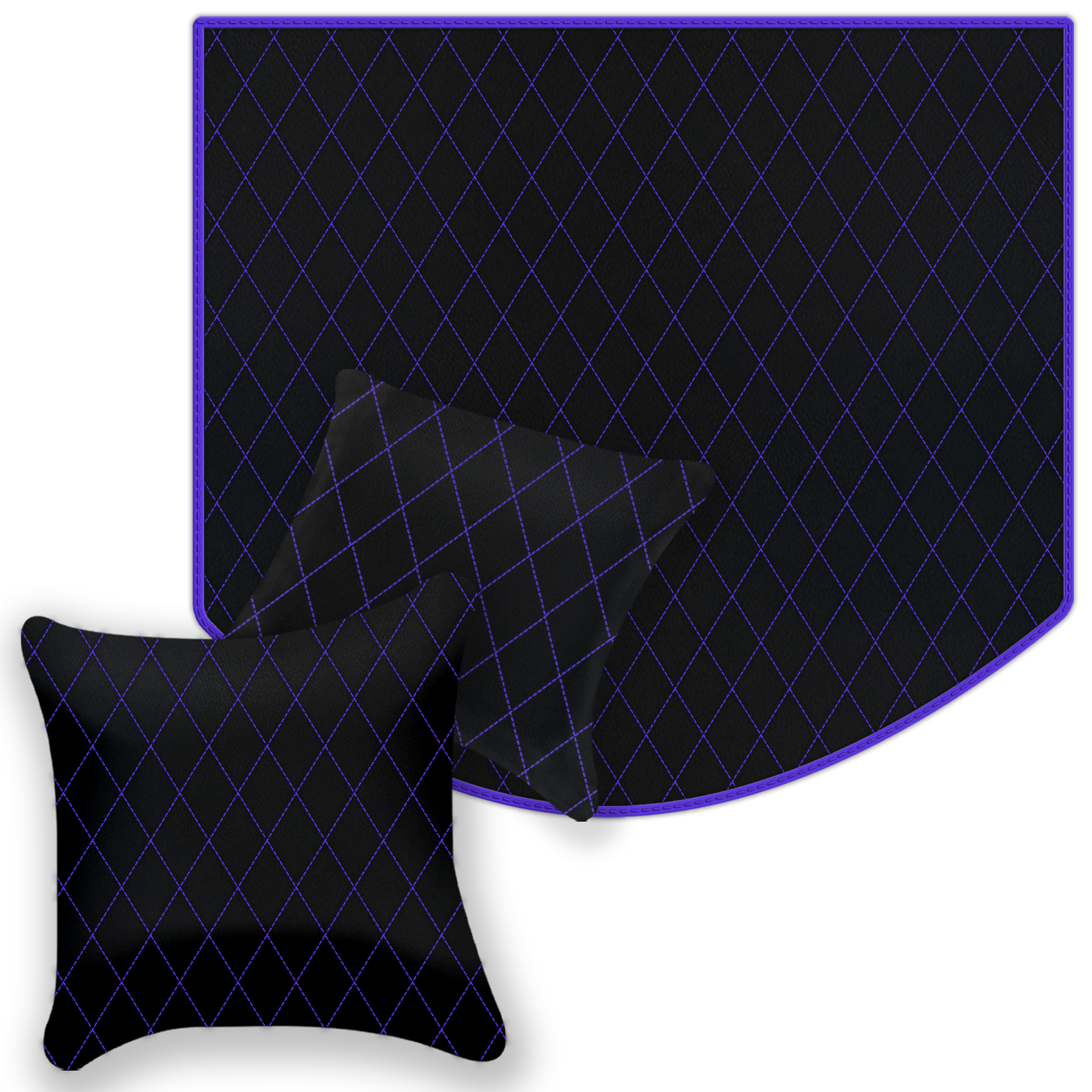 Premium Black Leather Floor Mats for Ferrari 512 TR (1992-1994)