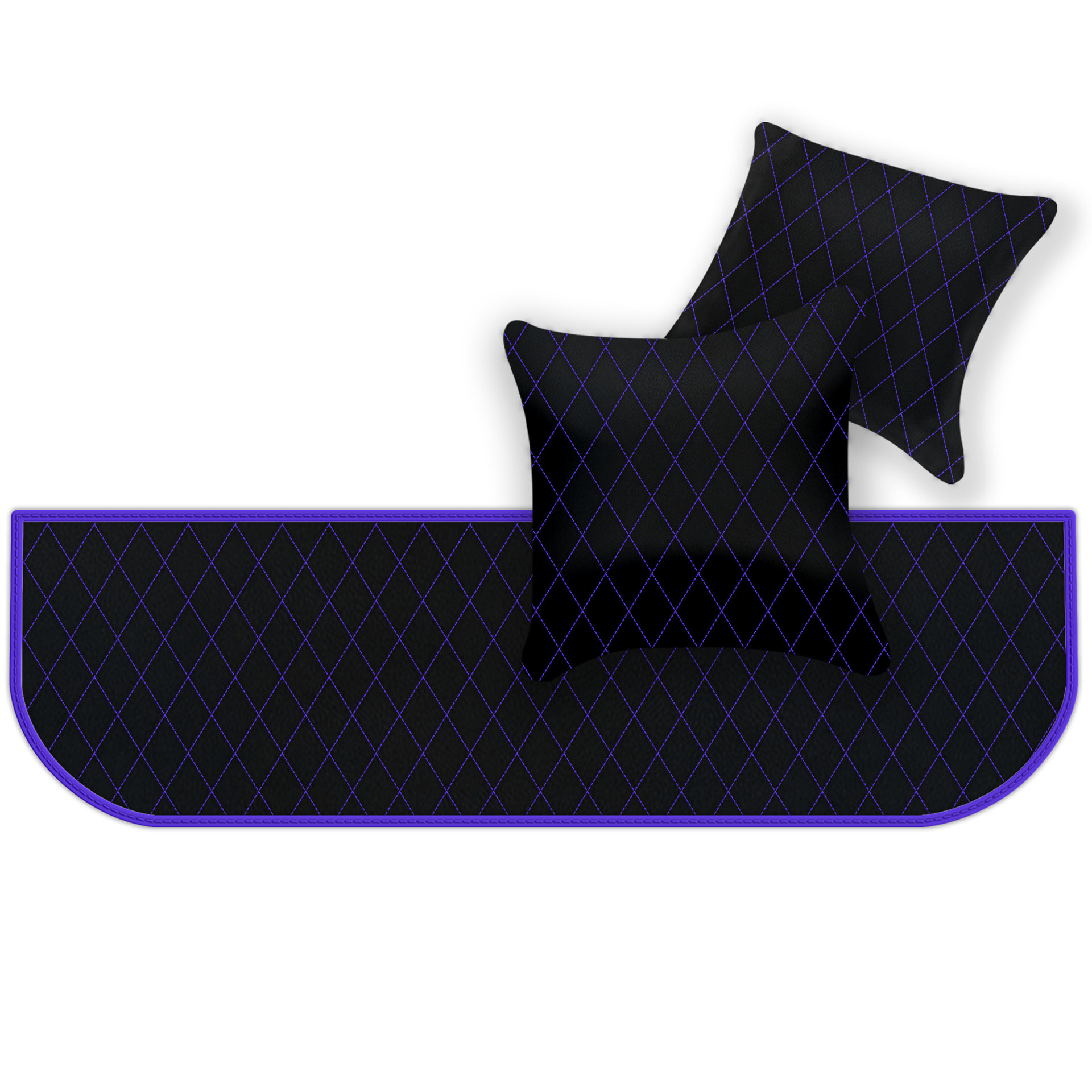 Premium Black Leather Floor Mats for Ferrari 328 GTS (1985-1989)