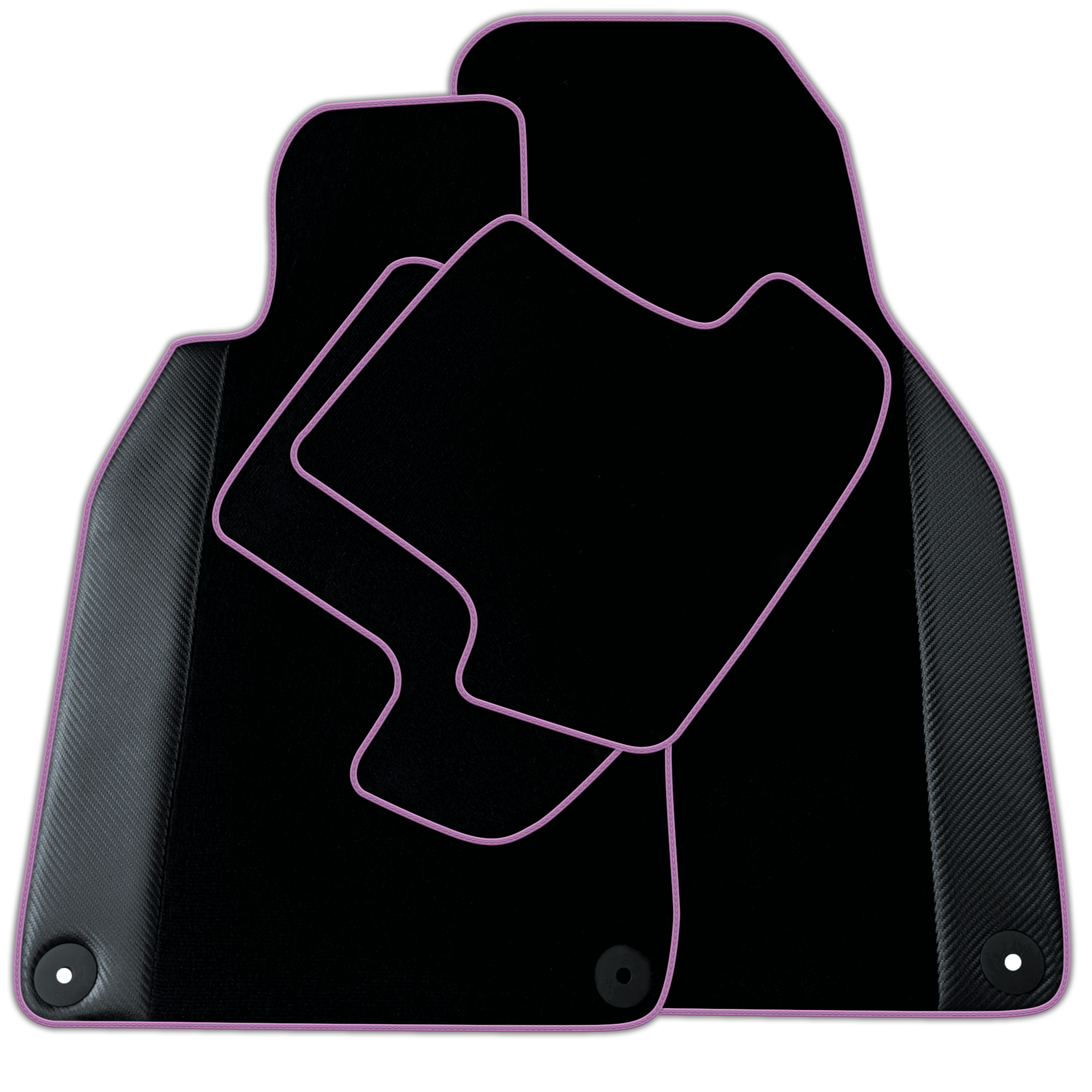 Black Floor Mats for Porsche 911 - 992 (2019-2024) with Carbon