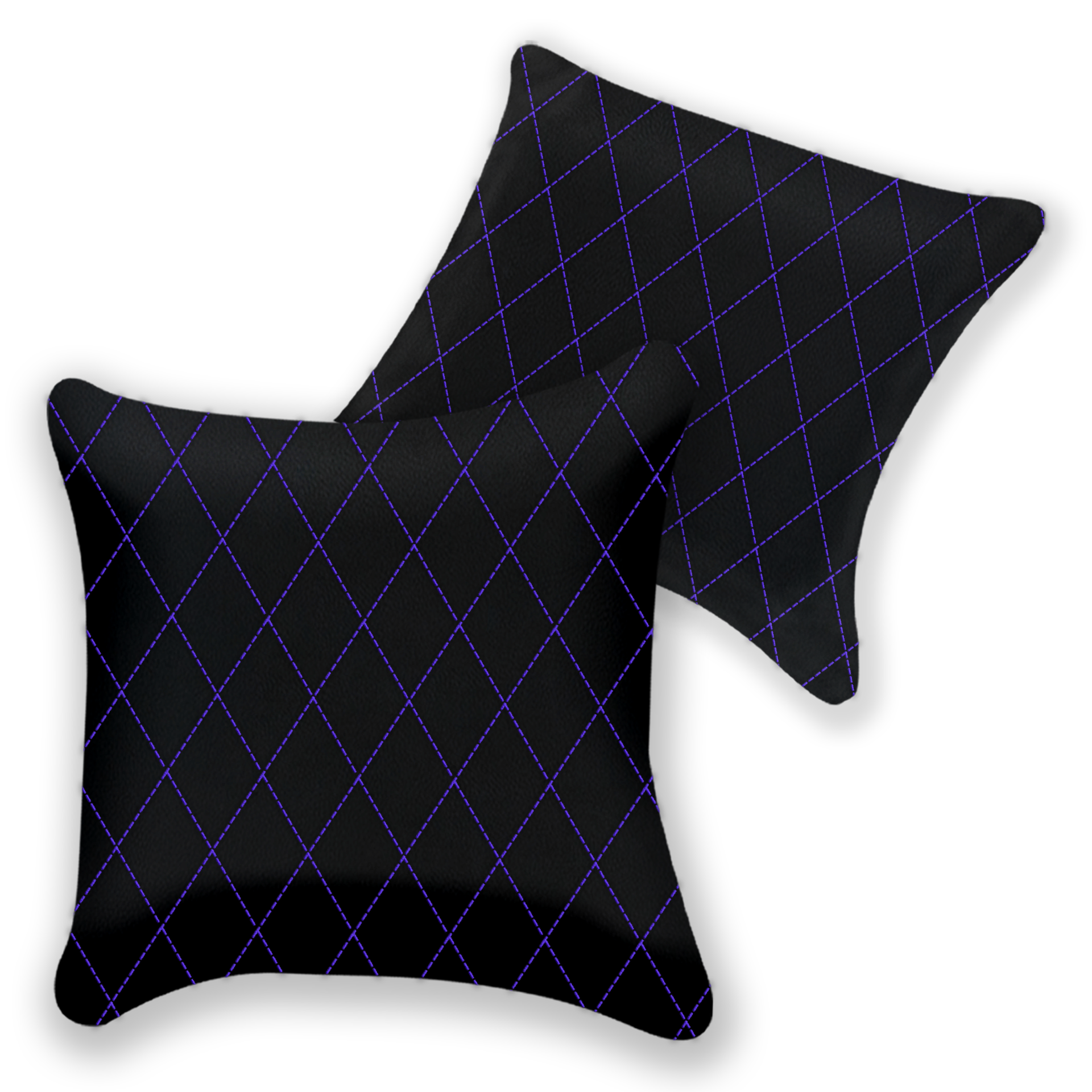 Customizable Black Leather Pillows for Ferrari 456 | Set of 2