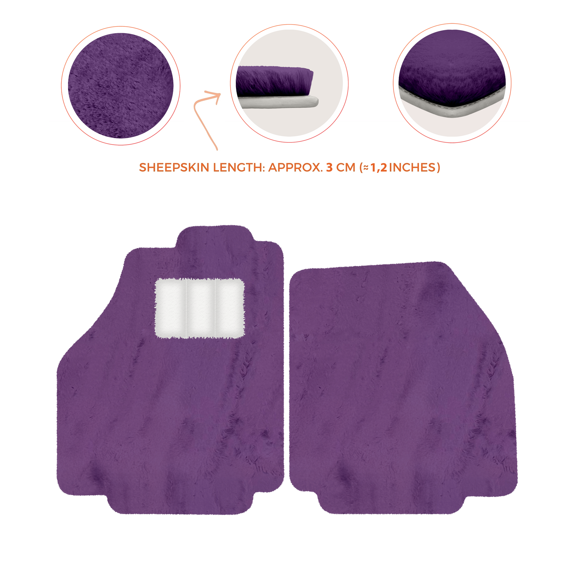 Premium Sheepskin Floor Mats for Ferrari 488 Spider (2016-2022)