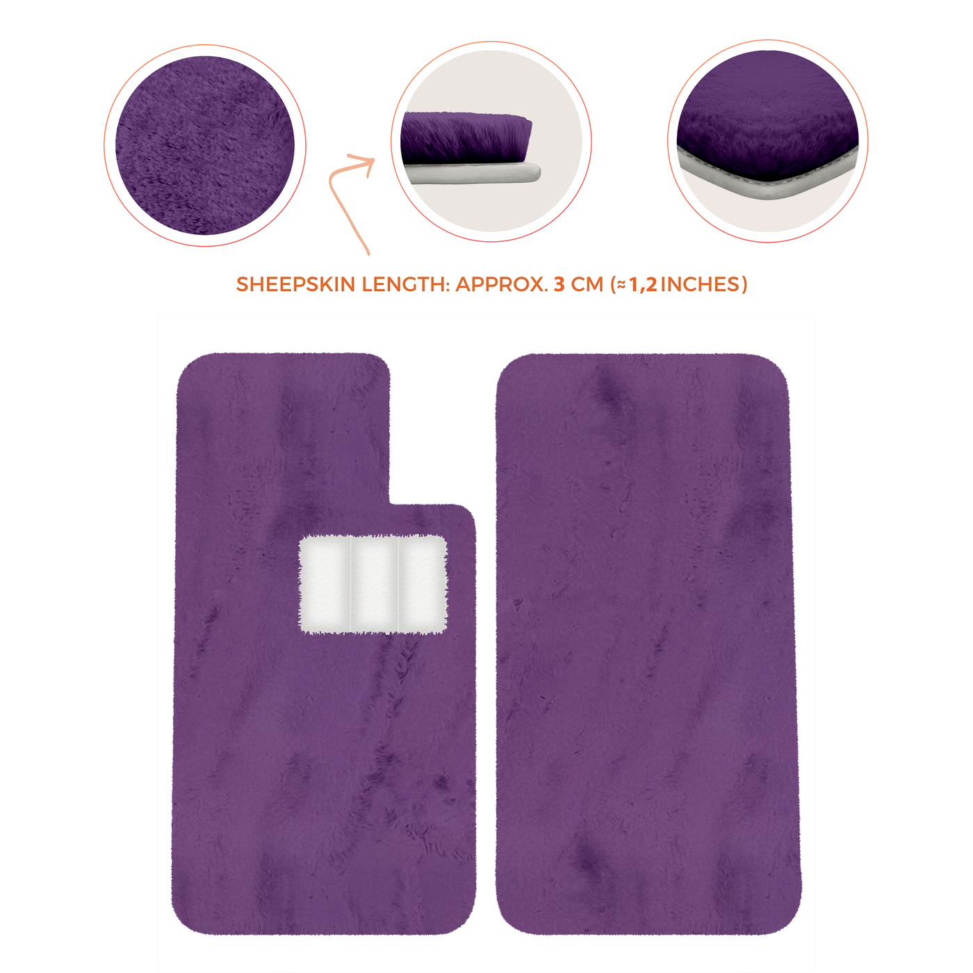 Premium Sheepskin Floor Mats for Aston Martin V8 Virage (1989-1995) Coupe