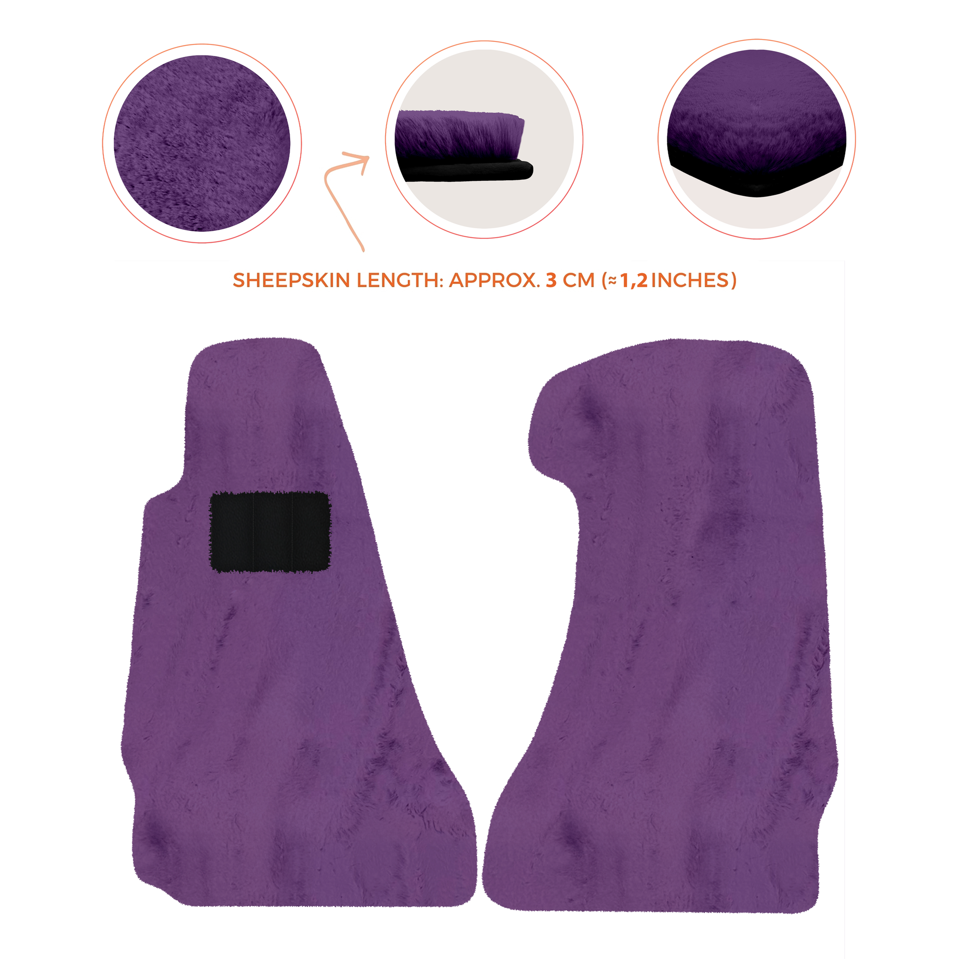 Premium Sheepskin Floor Mats for Aston Martin V8 Vantage (2006-2017)