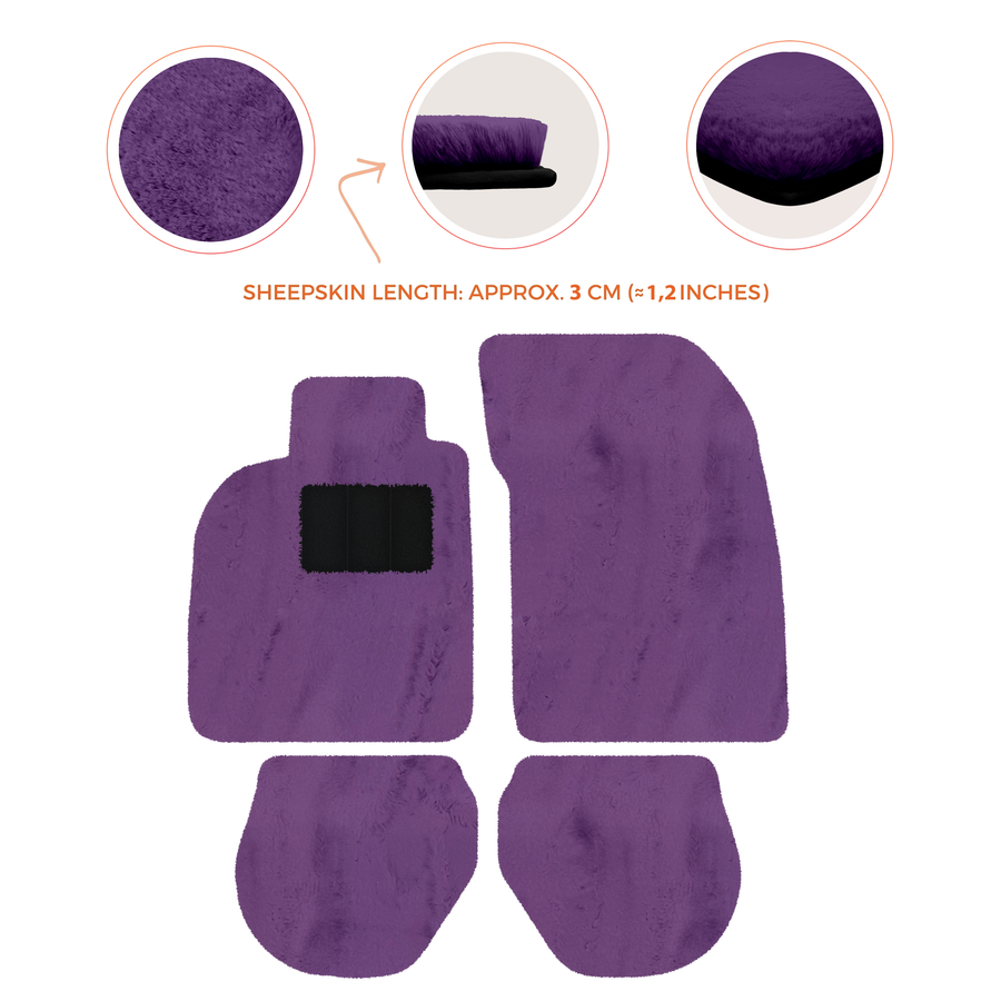 Alfombrillas de piel de oveja para Porsche 911-993 (1993-1998) - Longitud de piel de oveja, varias opciones de color