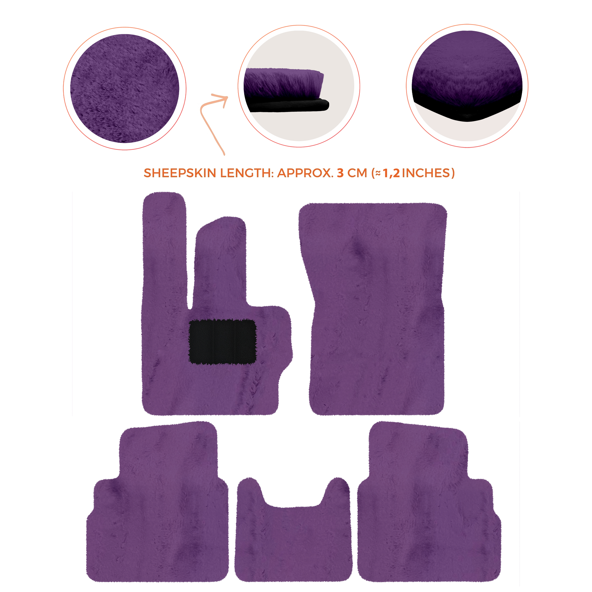 Premium Sheepskin Floor Mats for Mercedes-Benz G-Class W463 2008-2018