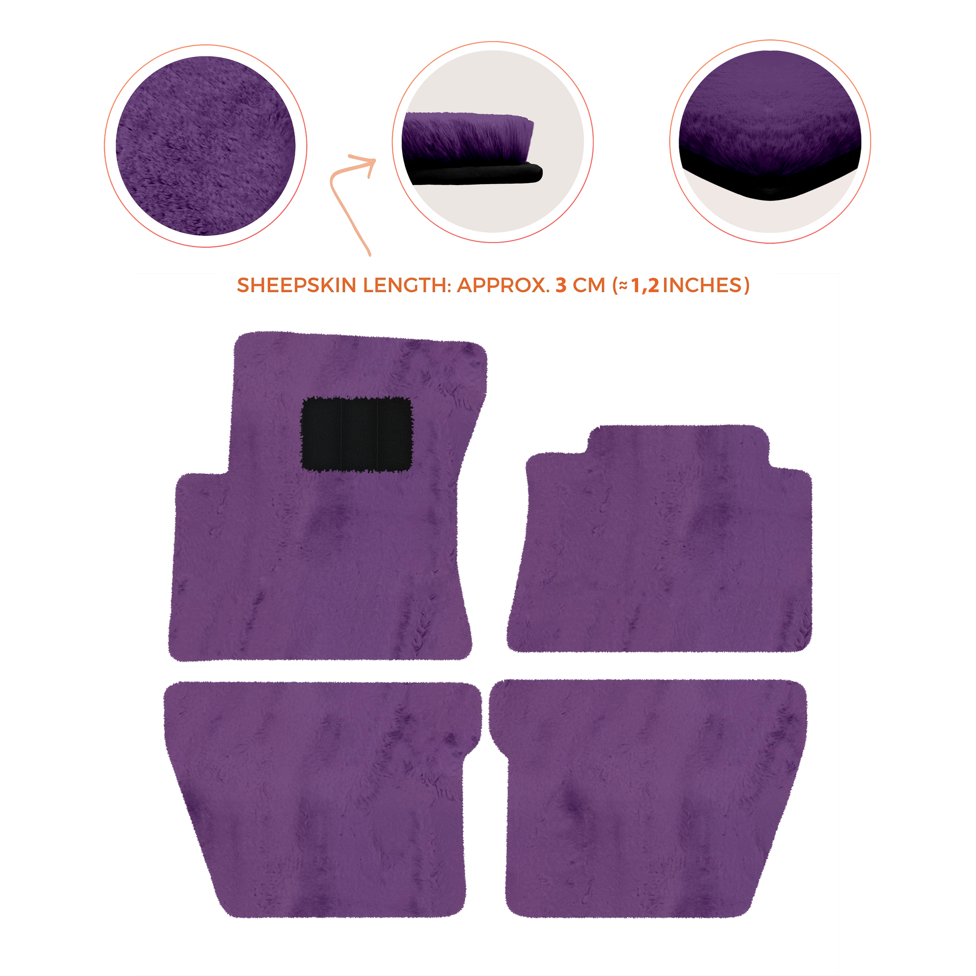 Premium Sheepskin Floor Mats for Bentley Flying Spur (2019-2023)