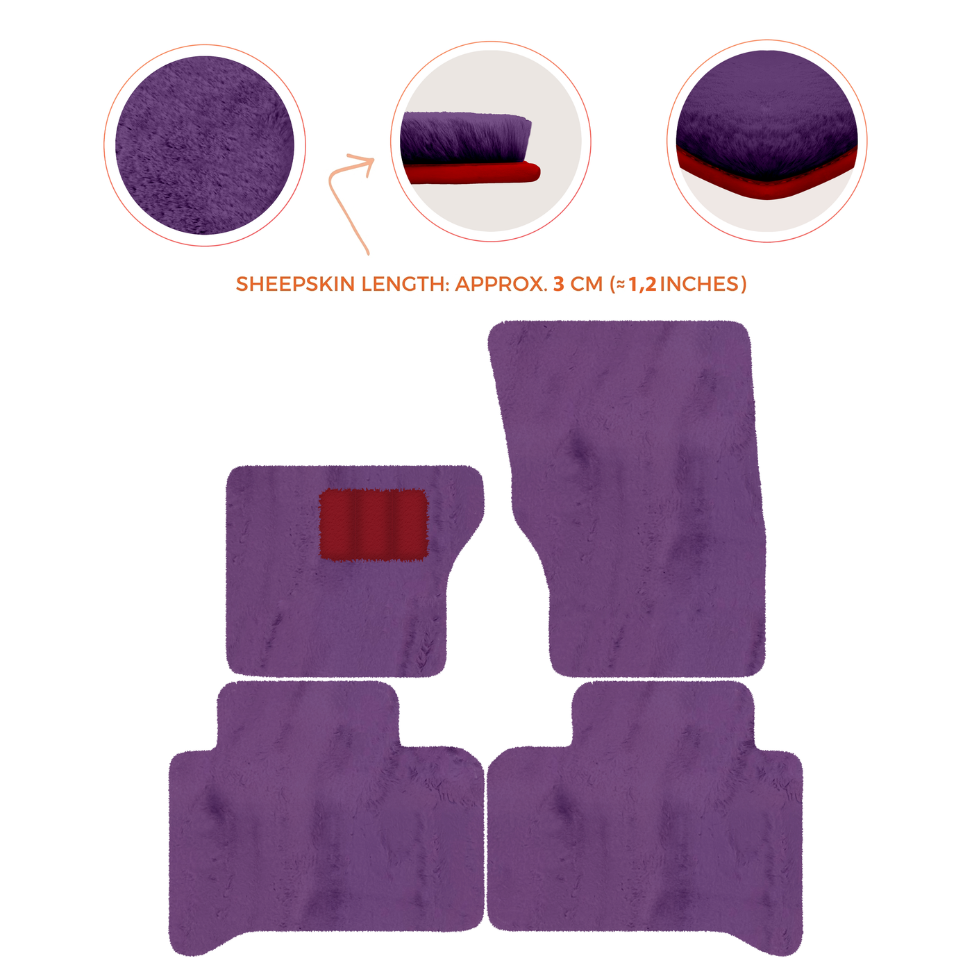 Luxurious Premium Sheepskin Floor Mats for Range Rover (2012-2022)