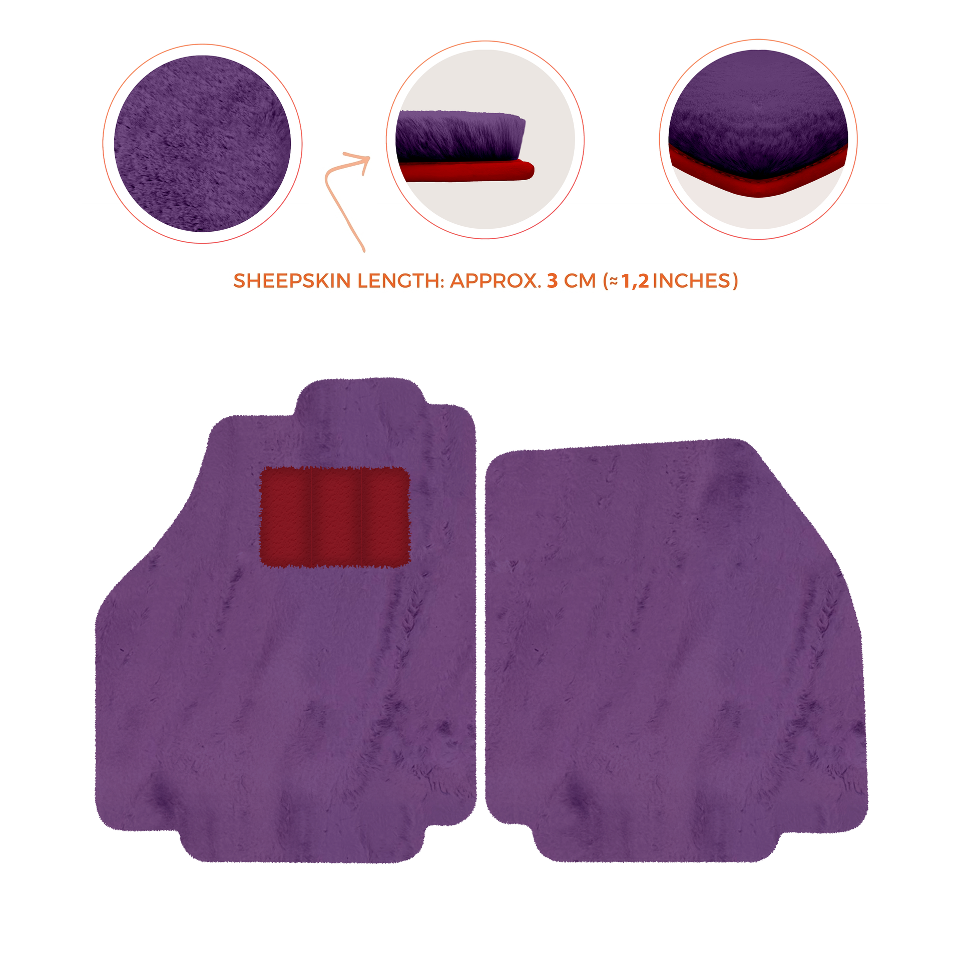 Premium Sheepskin Floor Mats for Ferrari 488 Spider (2016-2022)