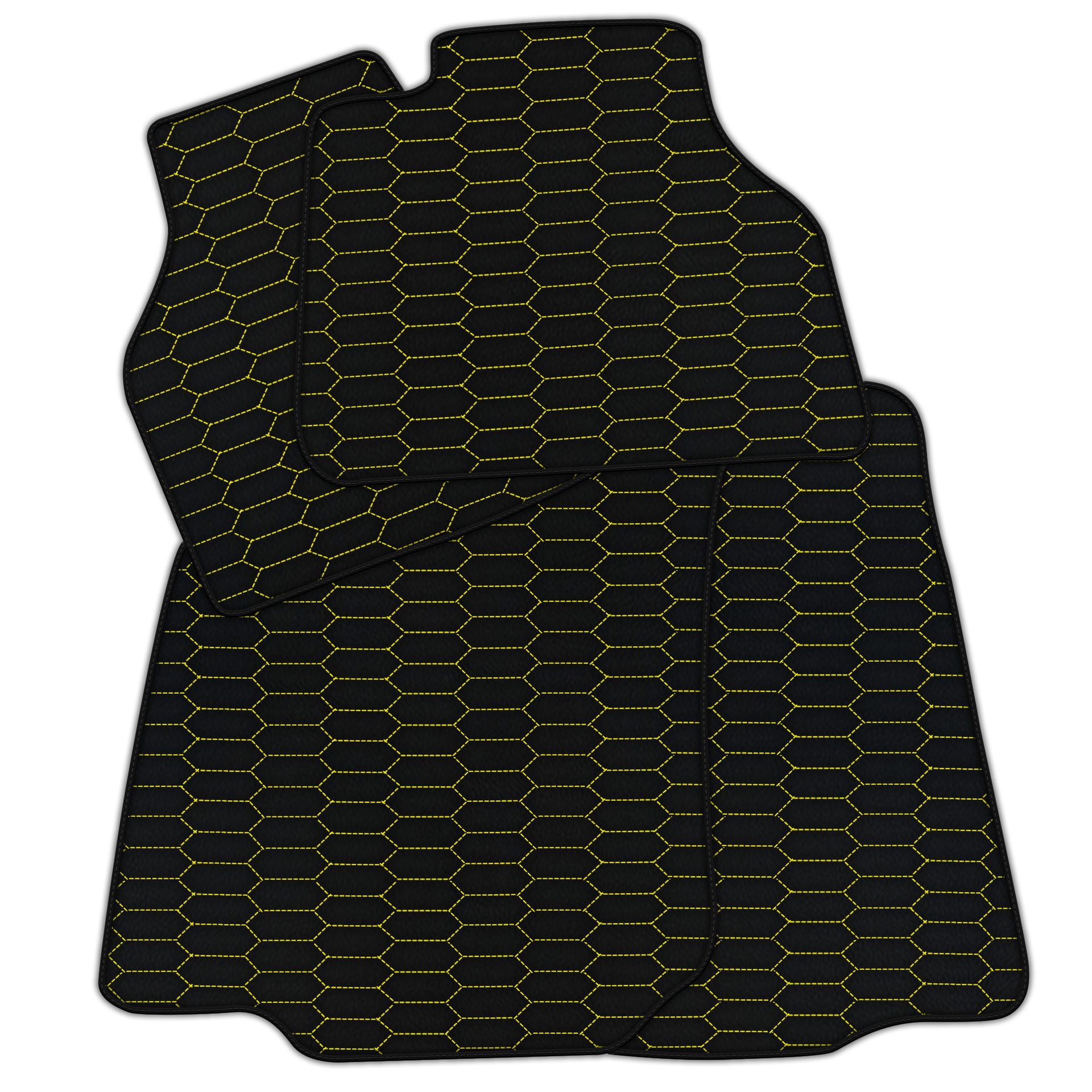 Customizable Leather Floor Mats with Raptor Hex Pattern for Bentley Flying Spur (2019-2023)