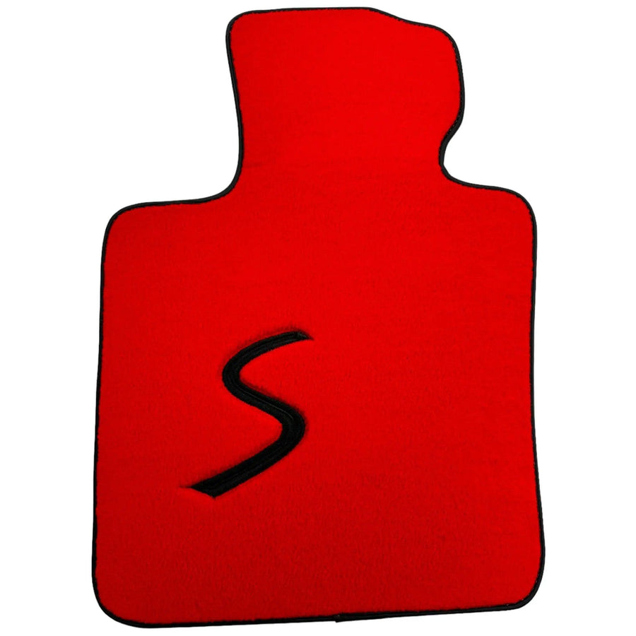 Red Floor Mats for Mini Cabrio F57 Convertible (2016-2023) - AutoWin