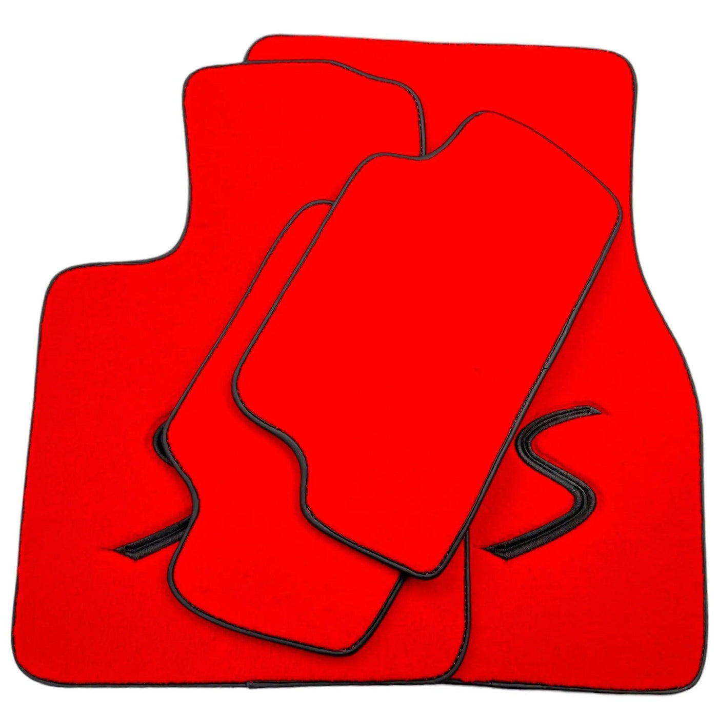 Red Floor Mats for Mini Countryman F60 Hybrid (2020-2023) - AutoWin