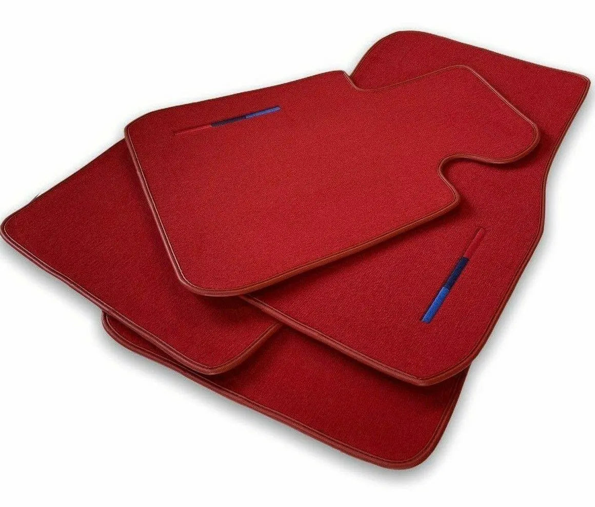 Red Mats For BMW M5 G90 (2023-2026) Sedan With M Package - AutoWin