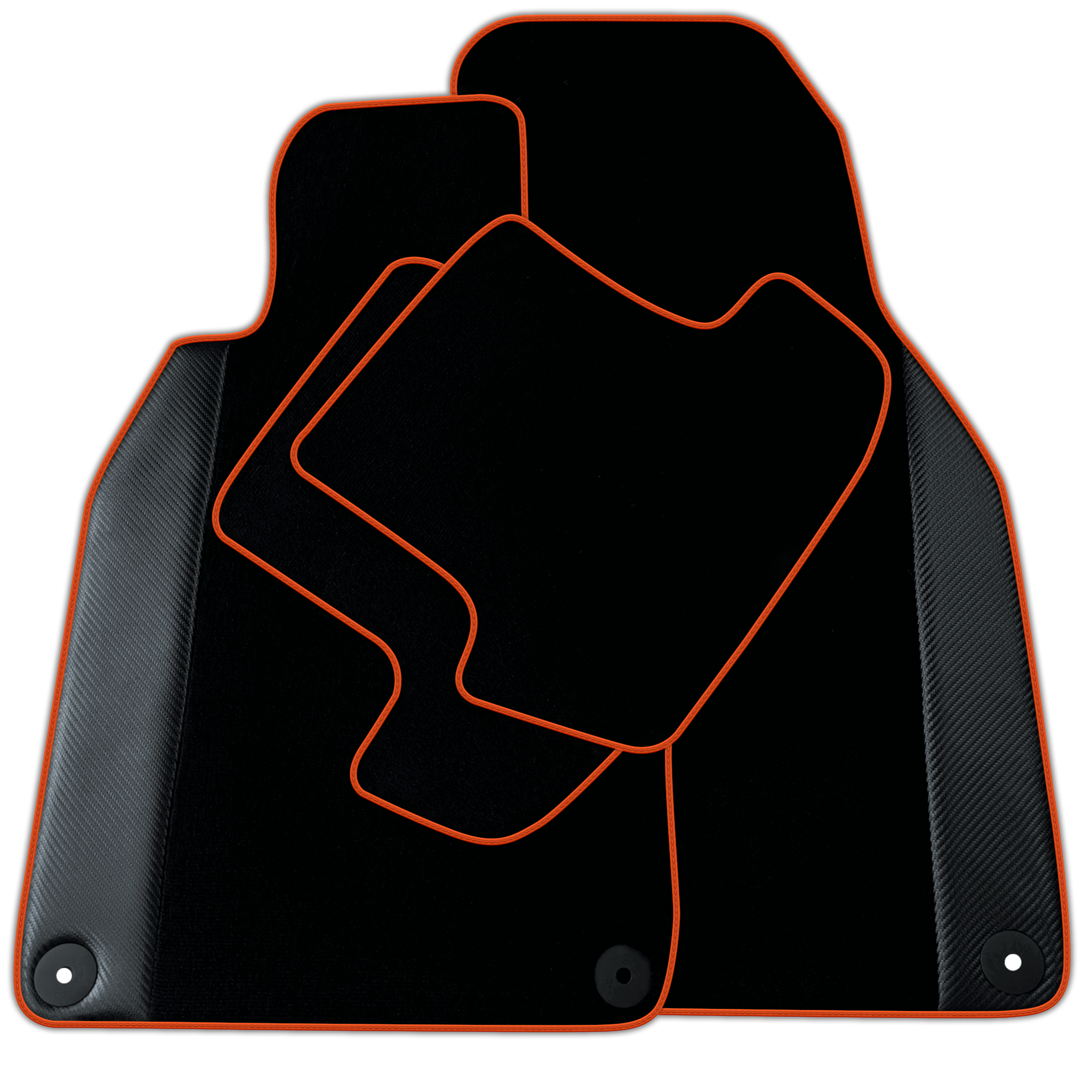 Black Floor Mats for Porsche 911 - 997 (2004-2012) with Carbon