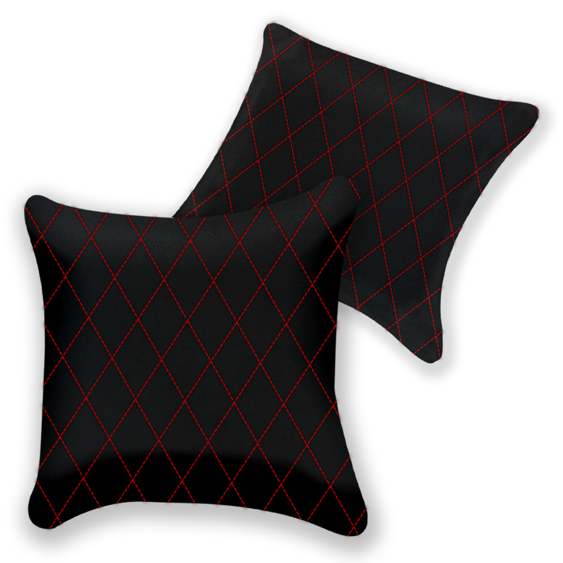 Customizable Black Leather Pillows for Ferrari 456 | Set of 2