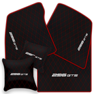 Ferrari 296 GTB Black Leather Floor Mats | Stylish & Durable