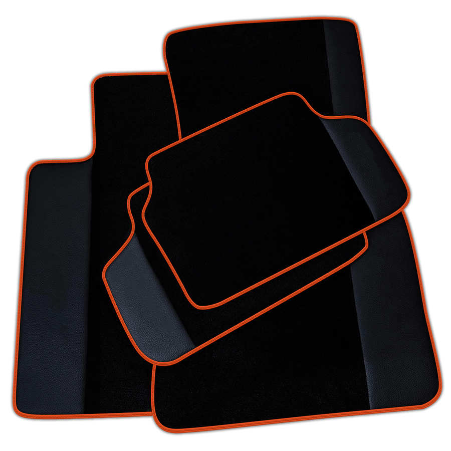 Black Floor Mats for BMW 2 Series Gran Tourer F46 (2015-2022) 5 Seats with Leather | Various Trim Colors