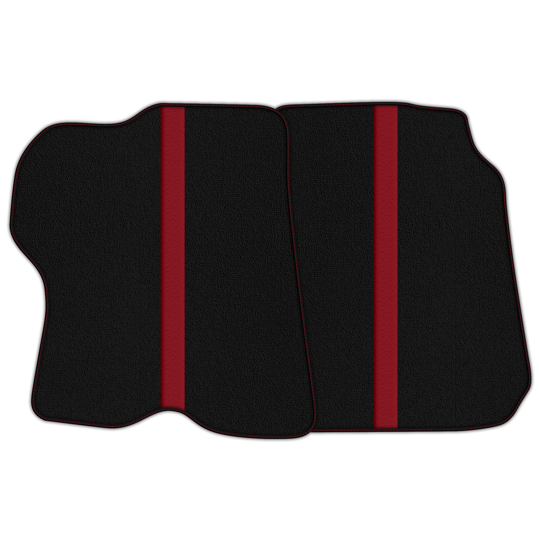Custom Black Floor Mats with Leather Line for Ferrari FF (2011-2016)