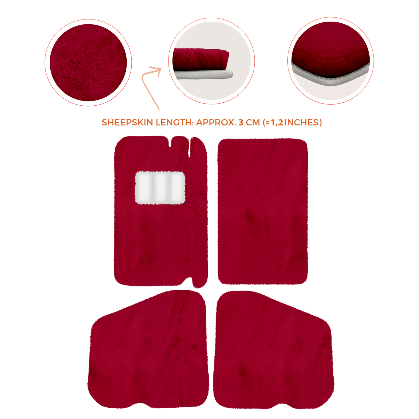 Premium Sheepskin Floor Mats for Rolls-Royce Shadow (1965-1977)