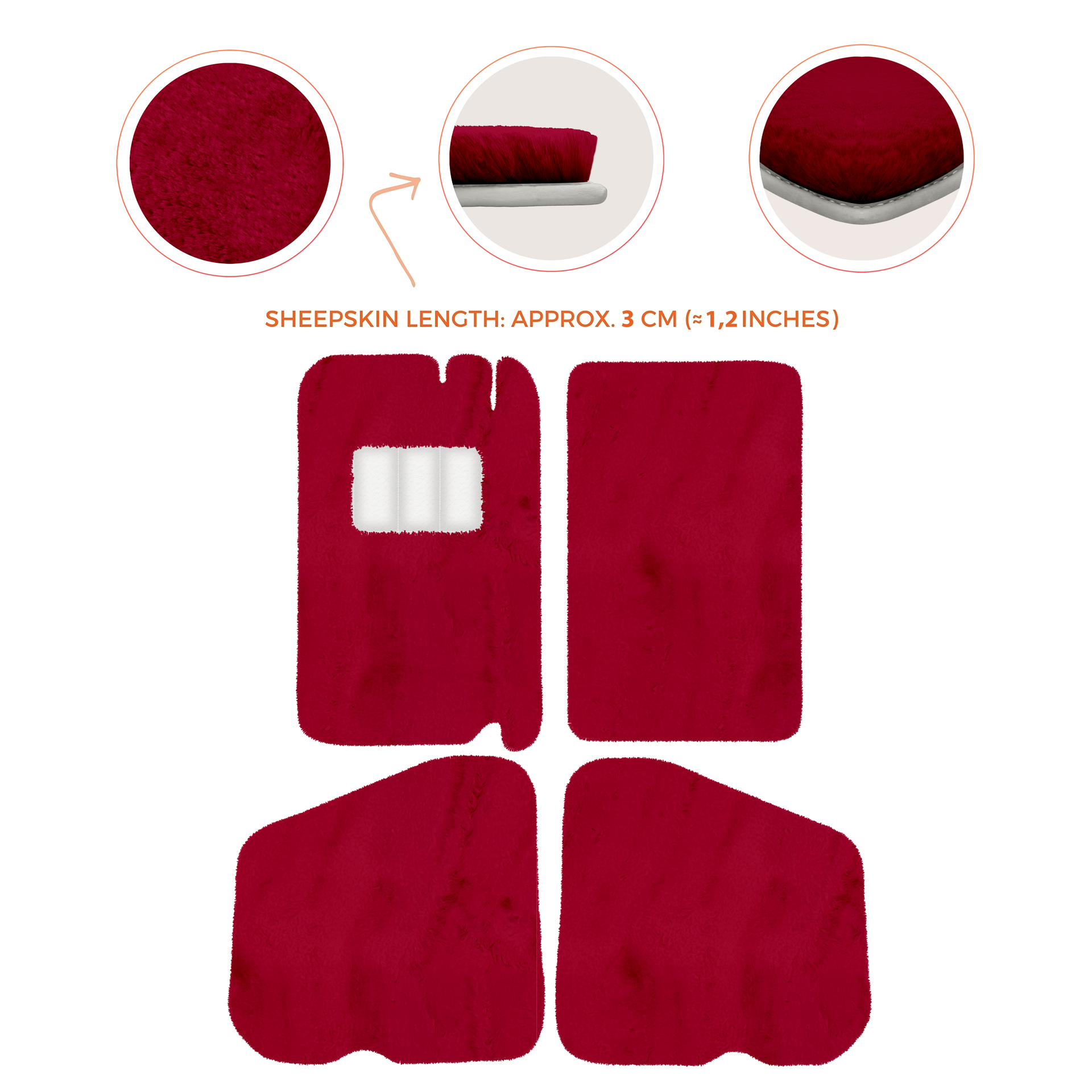 Premium Sheepskin Floor Mats for Rolls-Royce Shadow (1965-1977)