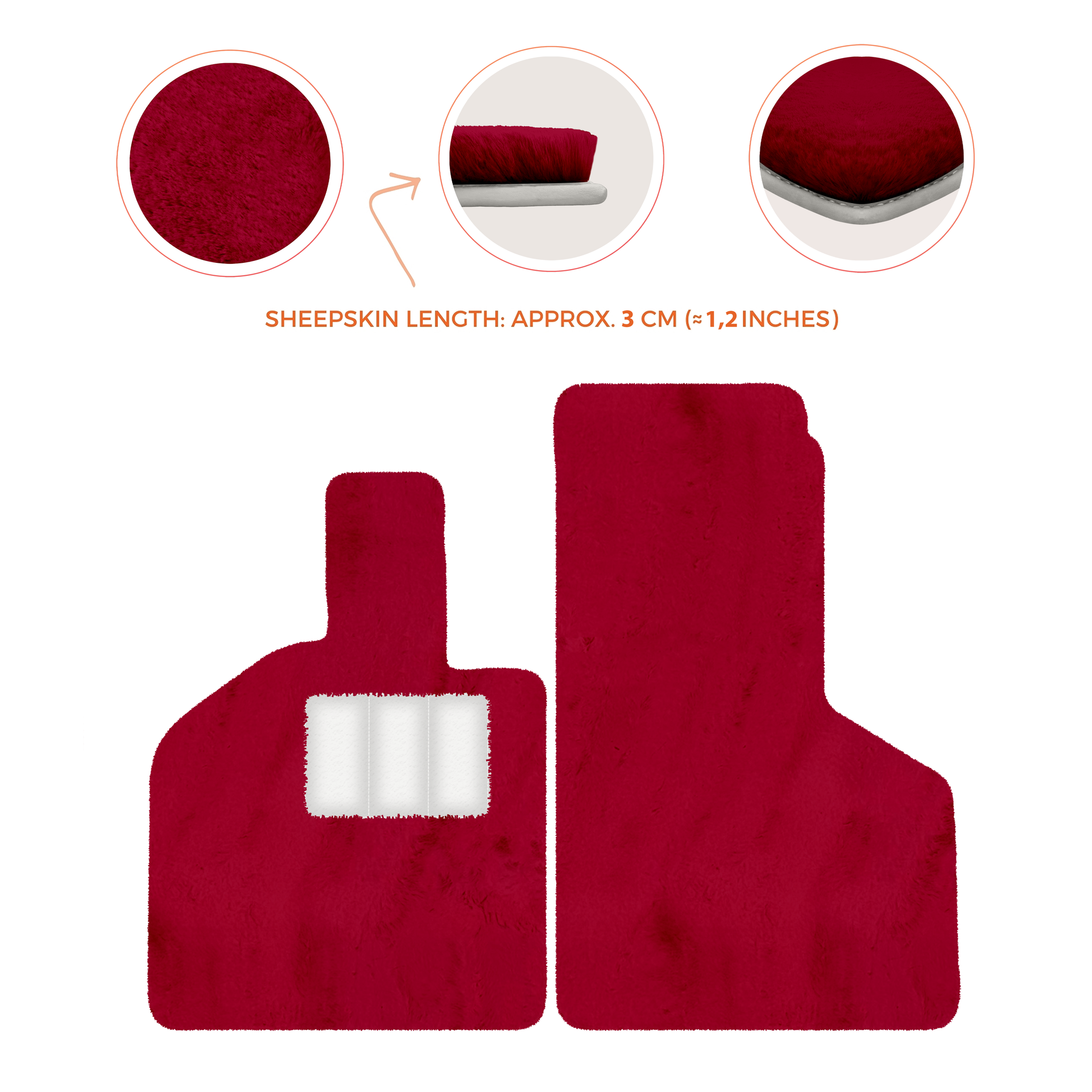 Luxury Sheepskin Floor Mats for Lamborghini Gallardo (2004-2014)