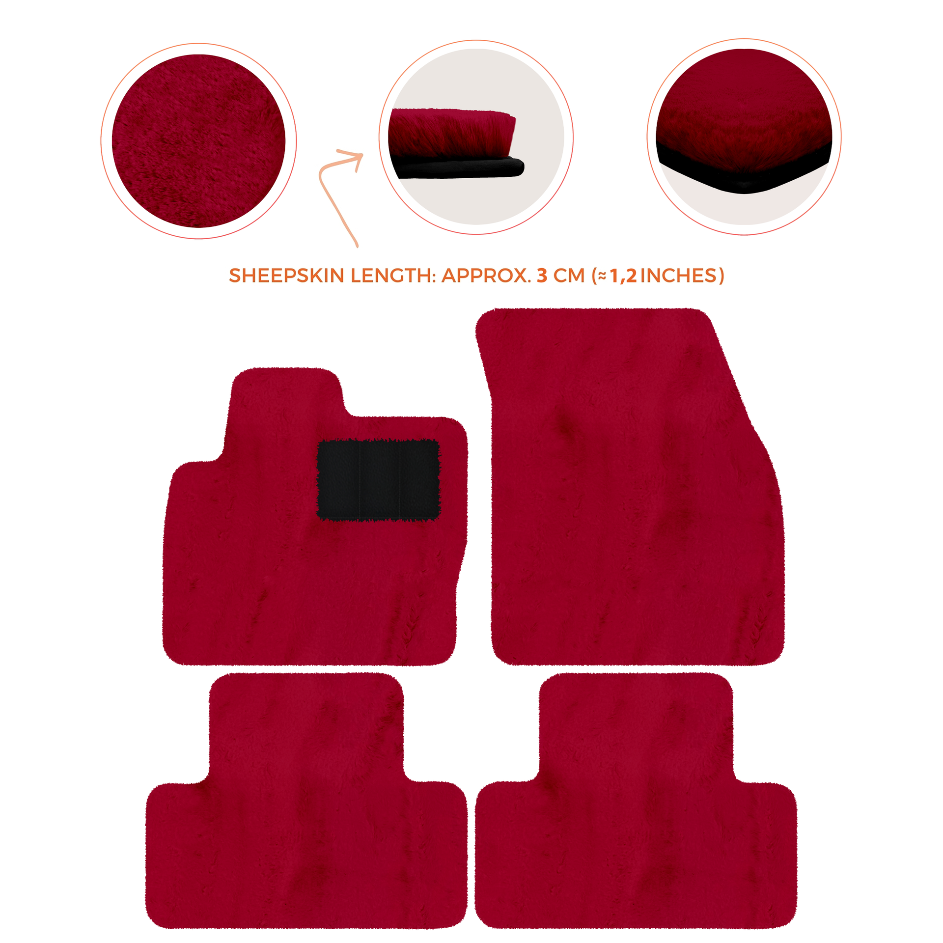 Premium Sheepskin Floor Mats for Range Rover Vehicles (2012-2022)