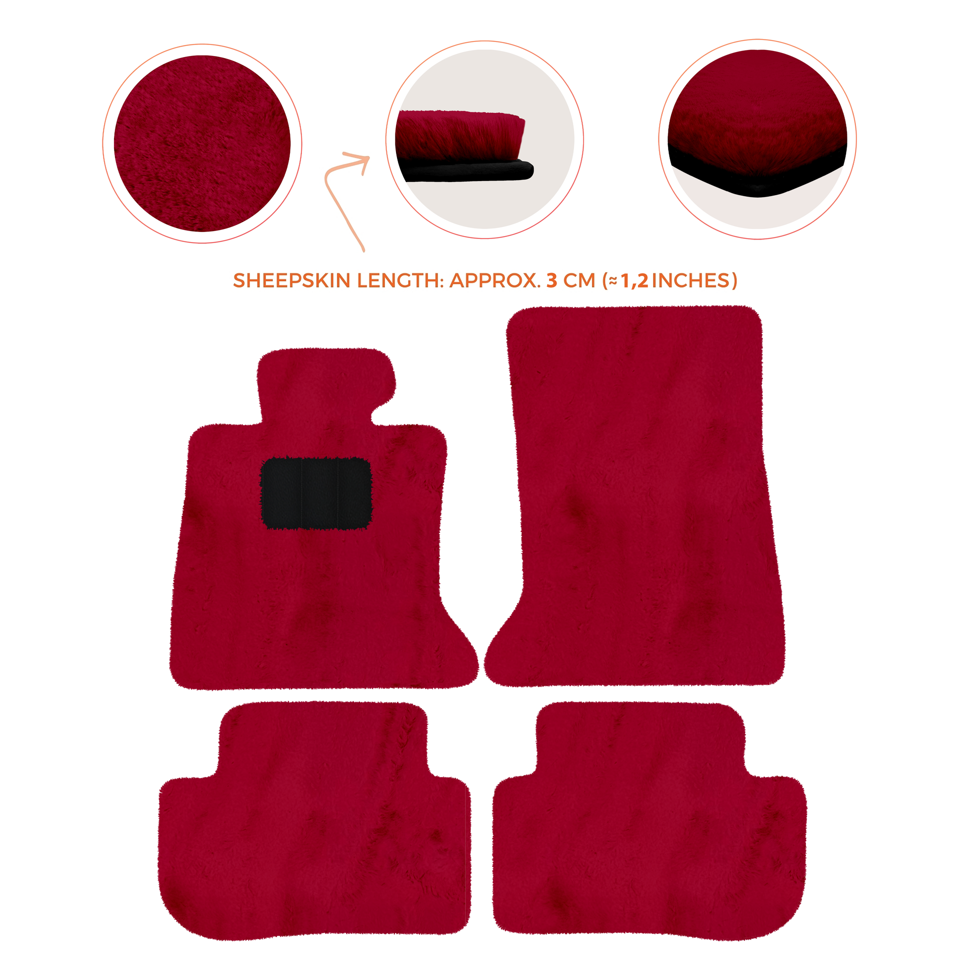 Premium Sheepskin Floor Mats for Rolls-Royce RR2 Dawn (2015-2023)