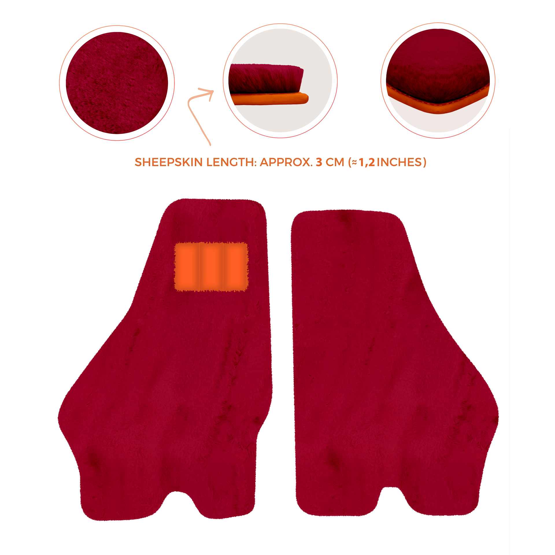 Luxury Sheepskin Floor Mats for Lamborghini Urus (2018-2026)