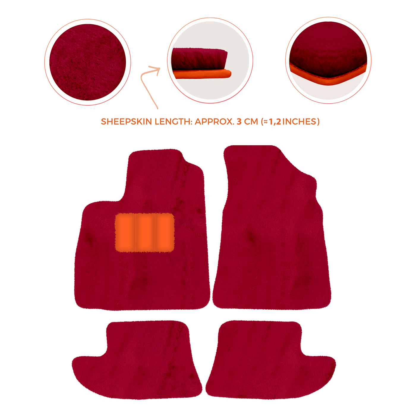 Premium Sheepskin Floor Mats for Bentley Continental GT (2003-2011)