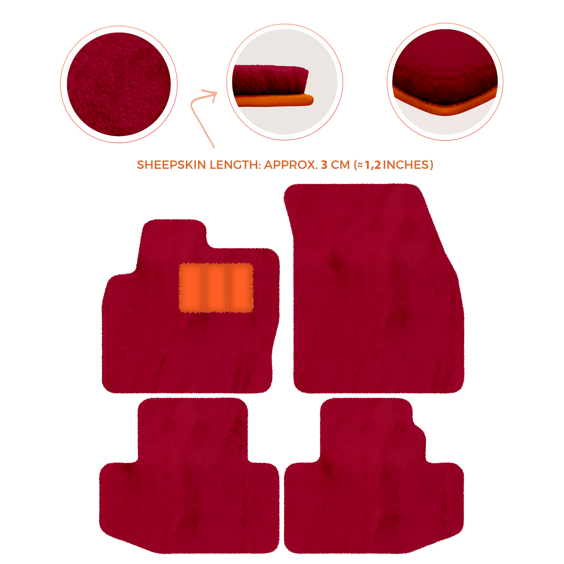 Luxury Sheepskin Floor Mats for Range Rover Sport L460 (2022-2024)