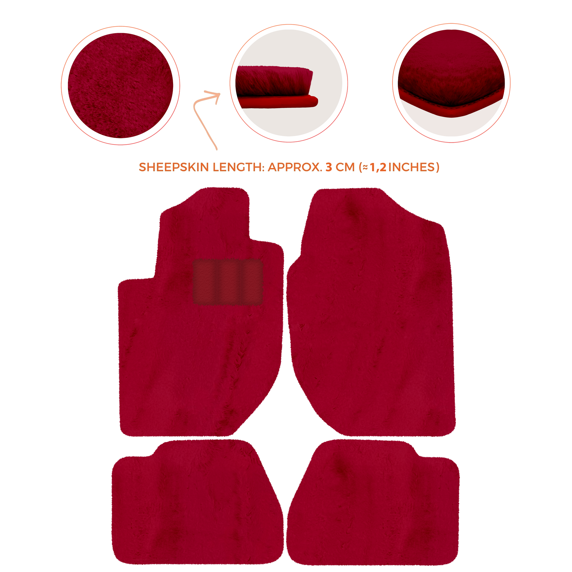 Premium Sheepskin Floor Mats for Land Rover Freelander (1997-2003)